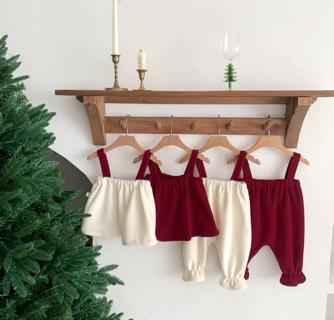 Fleece Christmas skirt/leggings