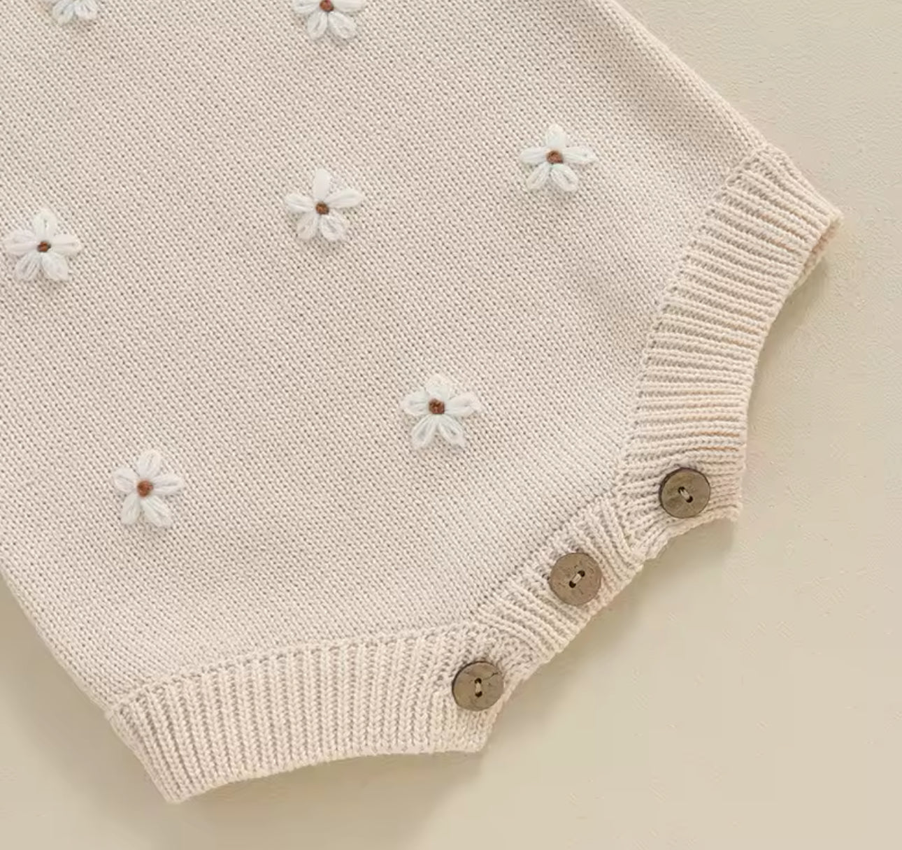 Daisy summer embroidered rompers
