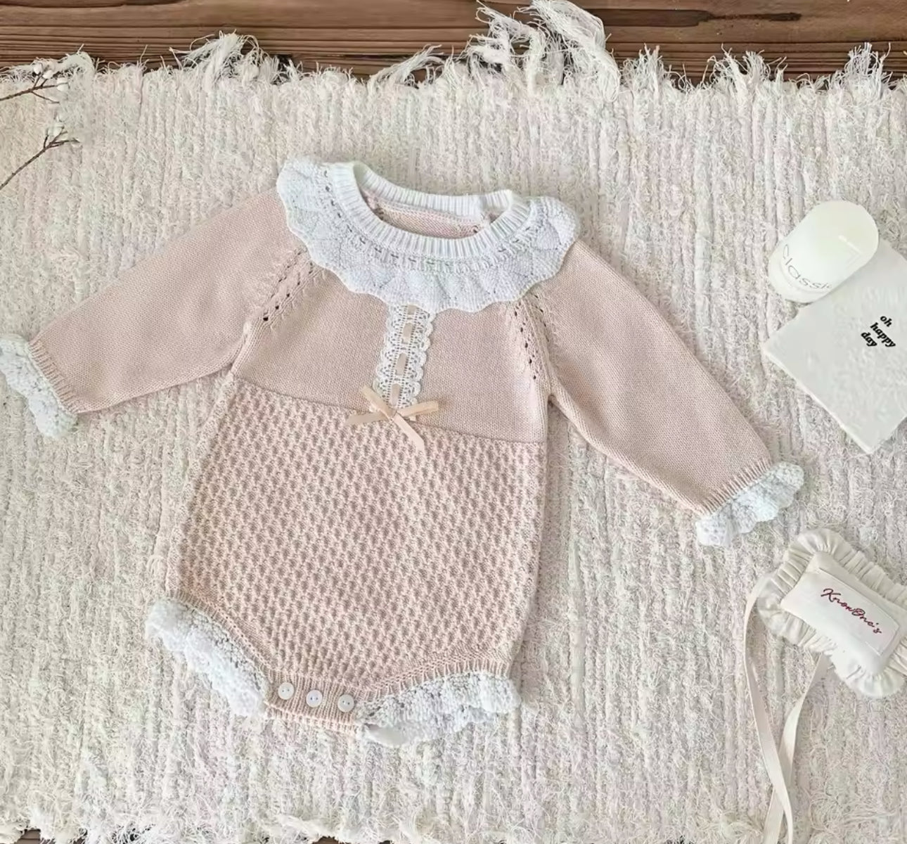 Pre order Spanish style knit rompers