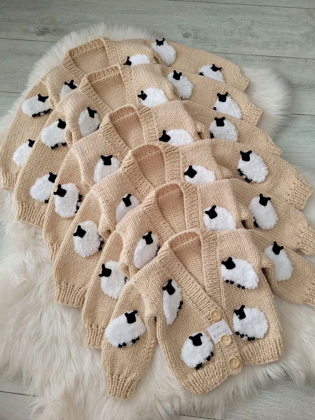 Sheep handknitted cardigans
