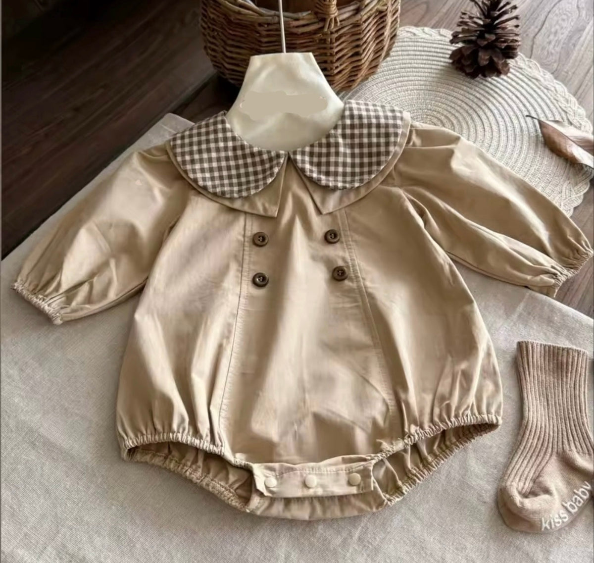 Trench style romper