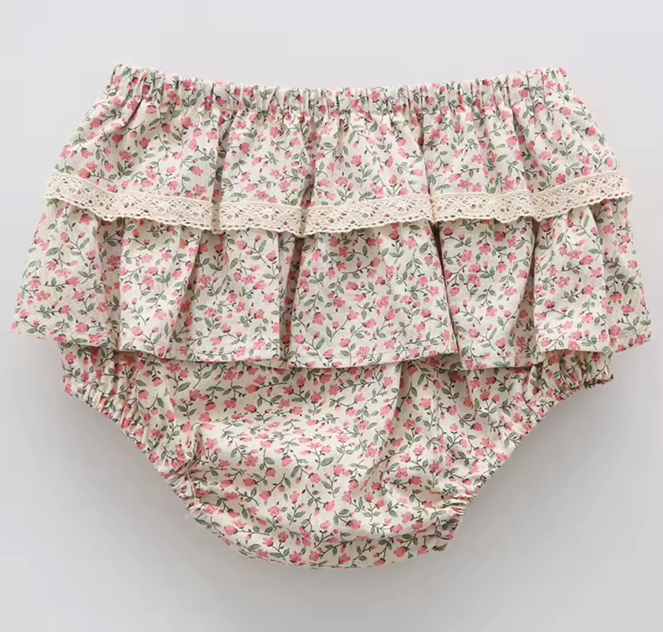 Summer boho pink tie back top/bloomers