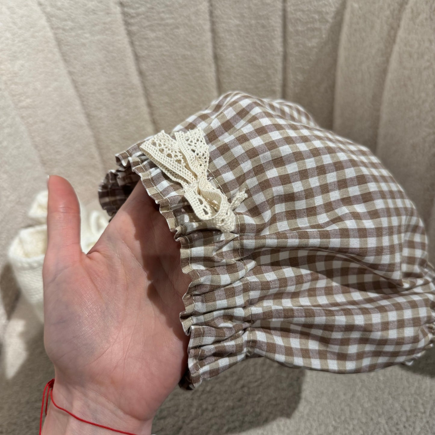 In stock handmade brown gingham bloomers