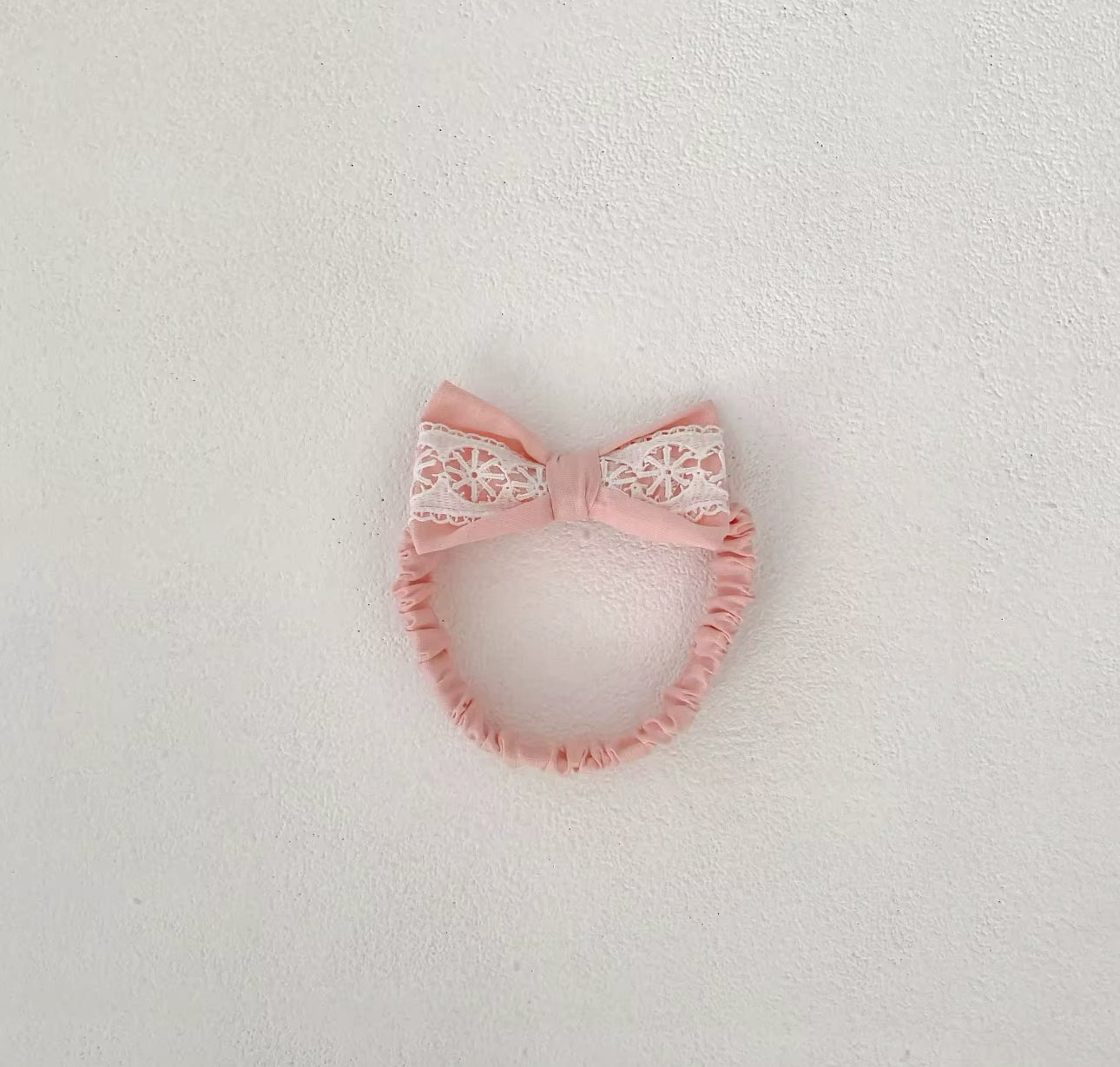 3 piece spring summer lace baby pink bow set