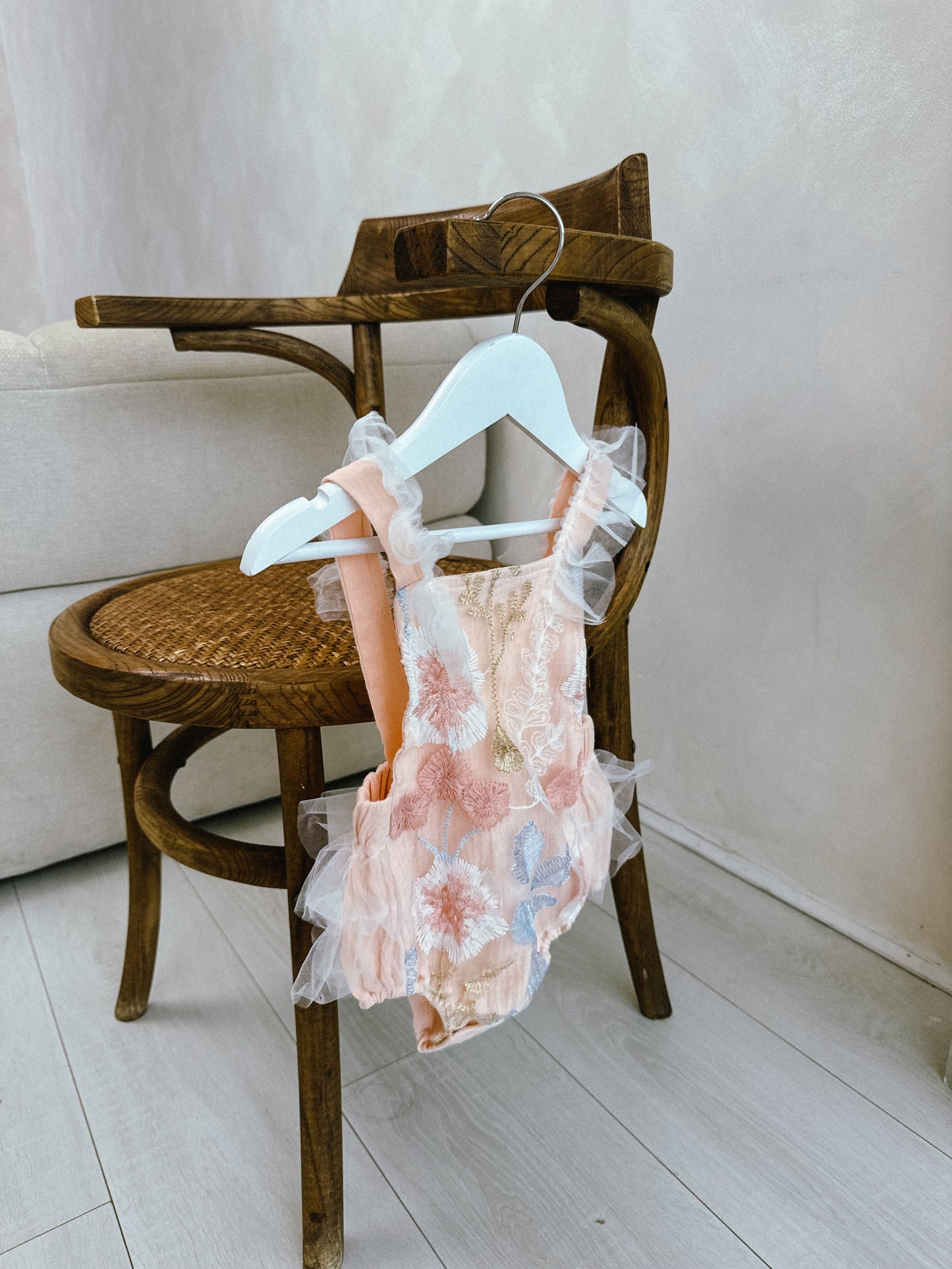 In stock summer pink tutu detail romper