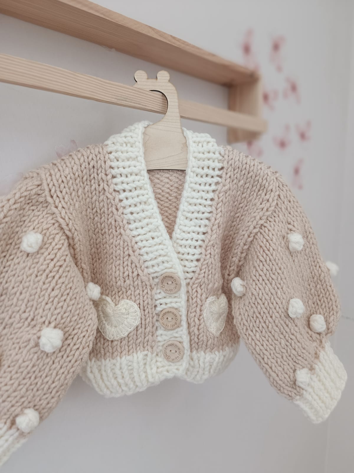 Pre order handknit summer heart chunky cardigans
