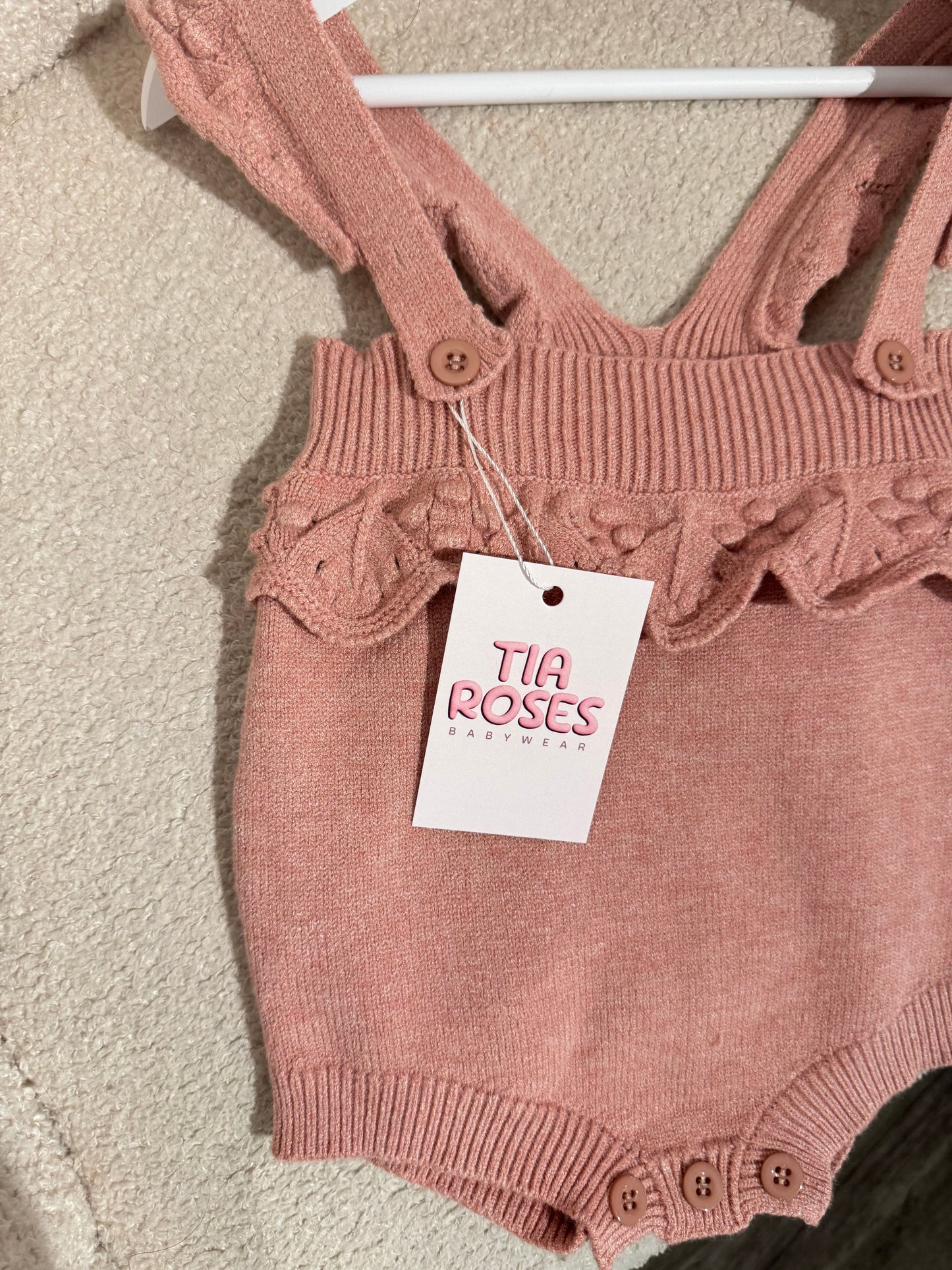 In stock Pink knit romper