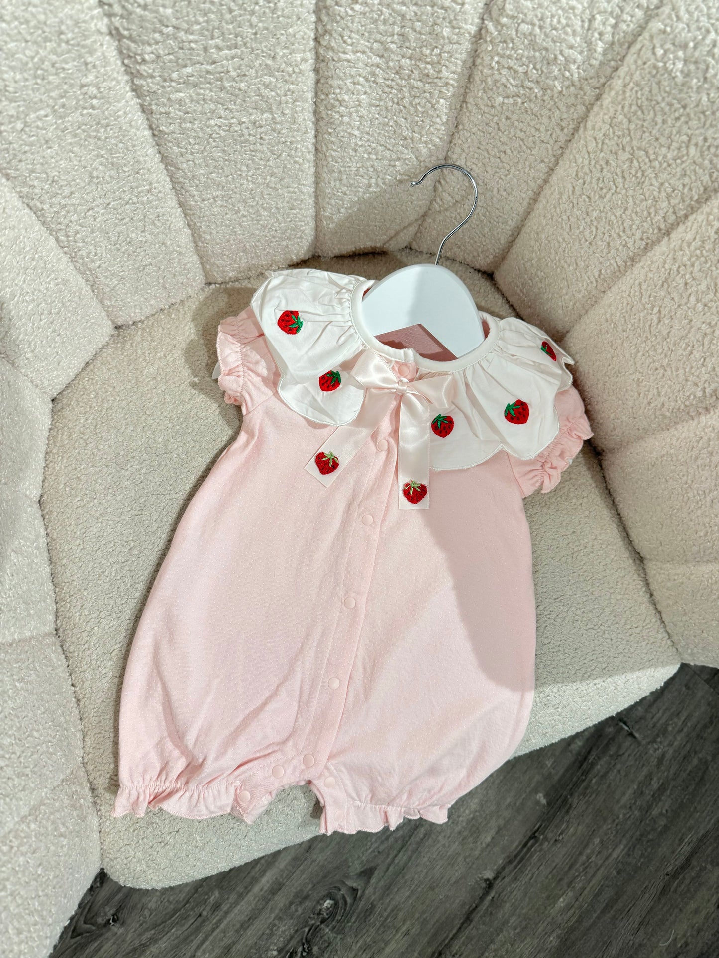 Pre order summer strawberry romper