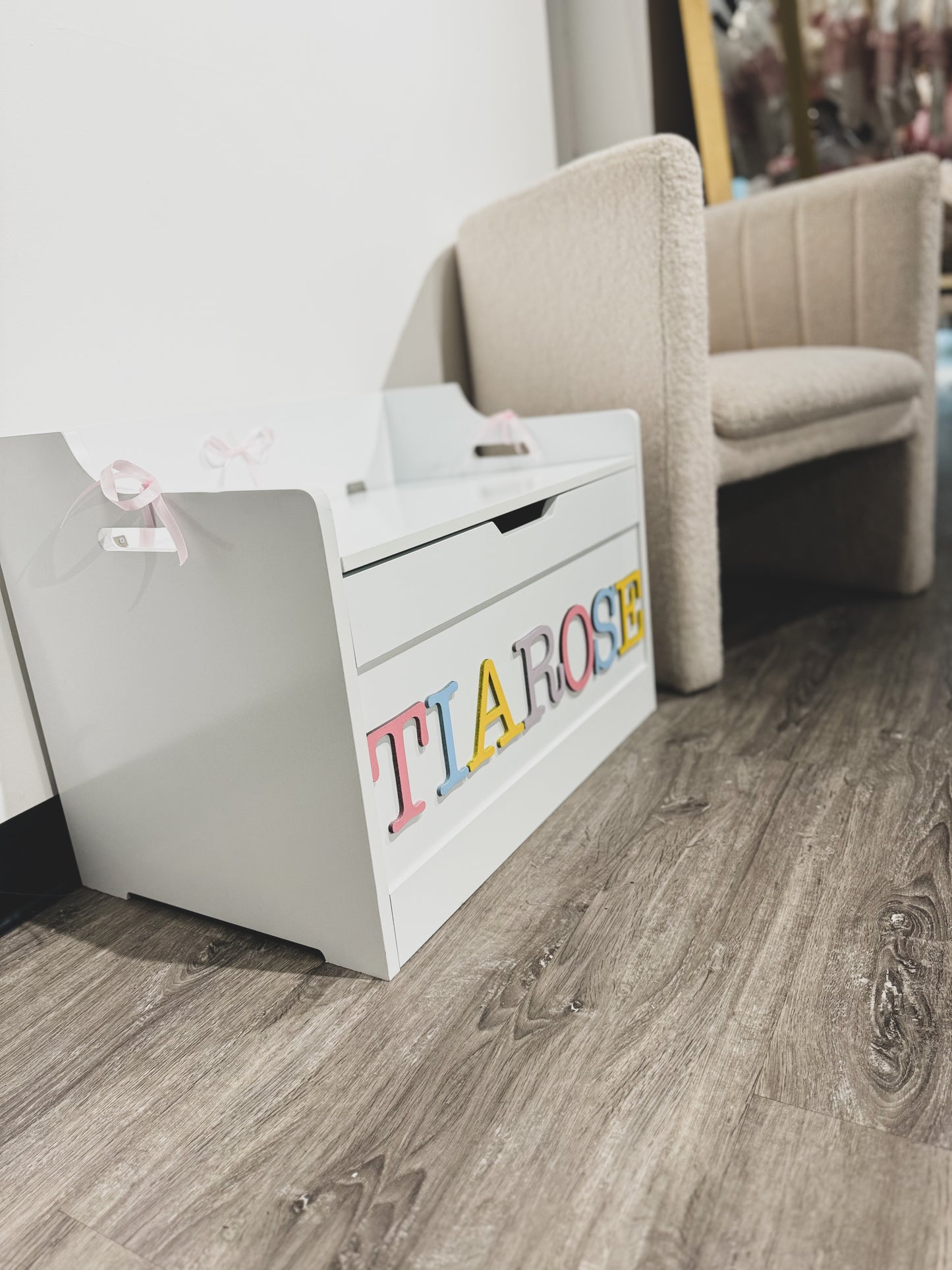 Personalised name toy/blanket box