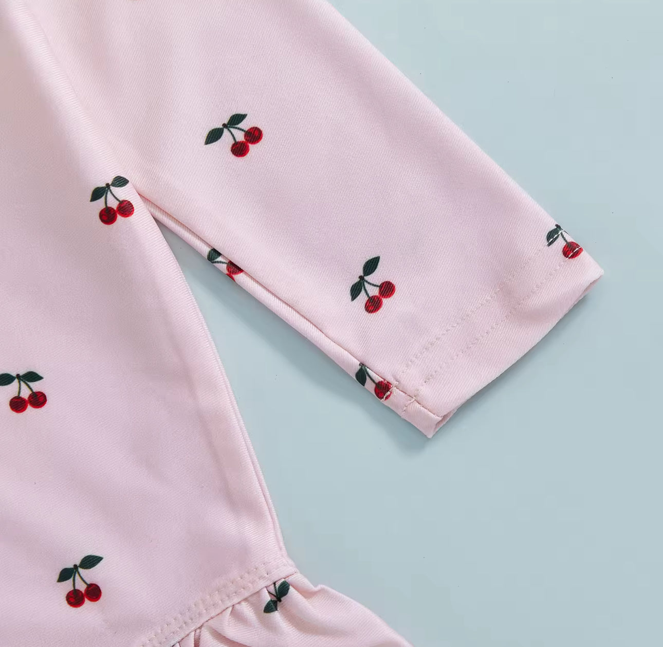 Cherry print swim set