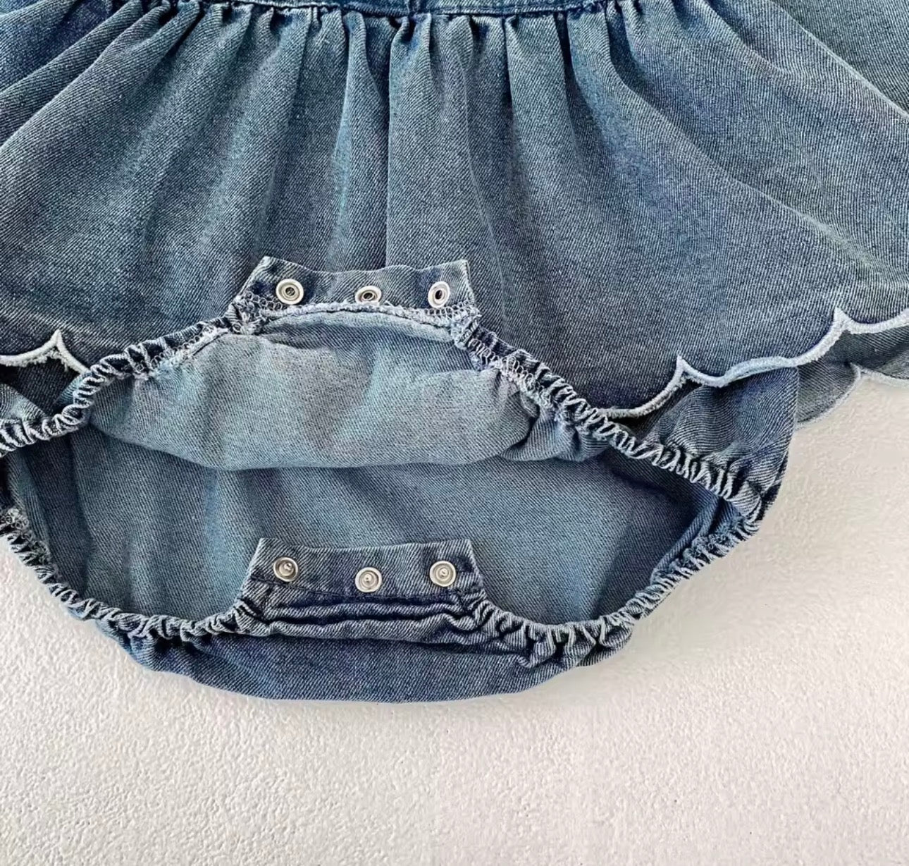 Denim romper dress