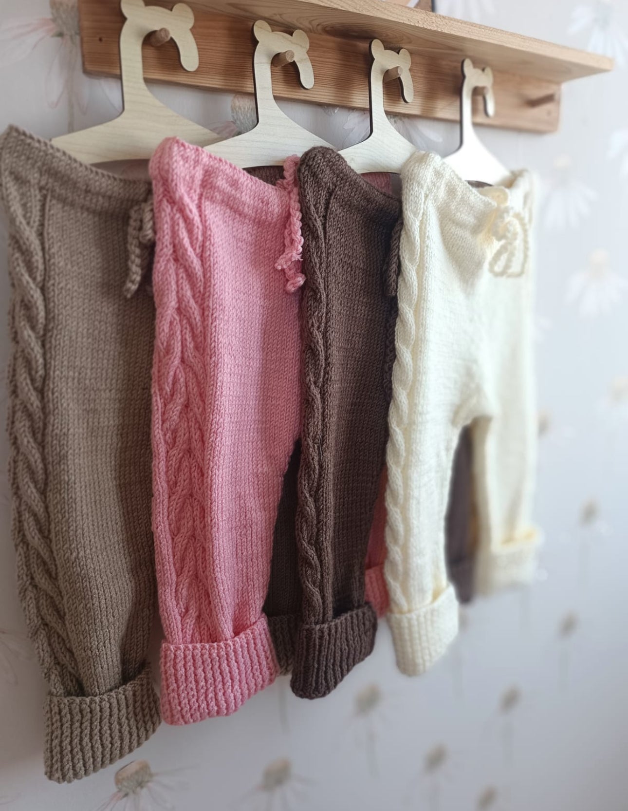 In stock hand-knitted trousers