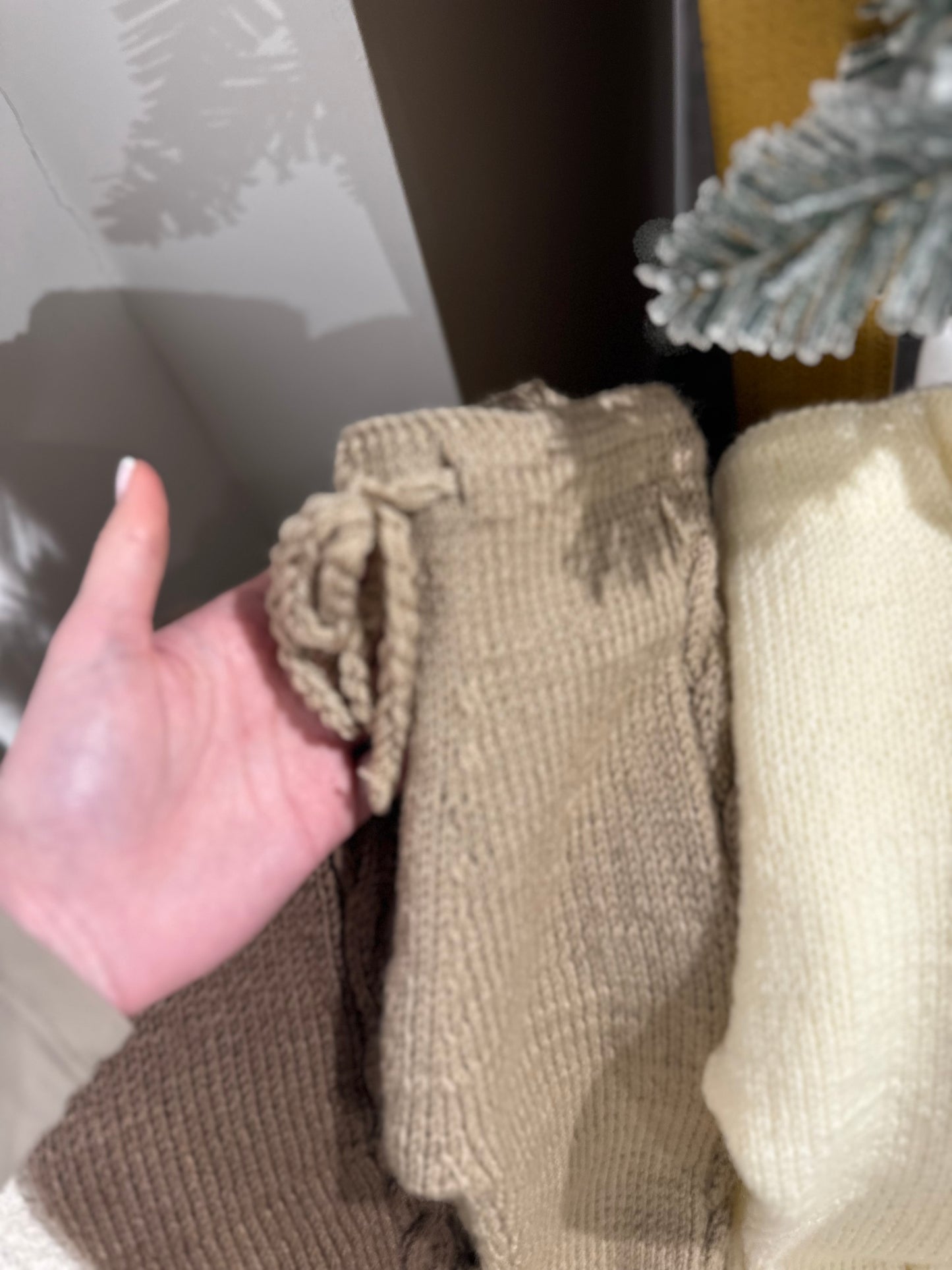 In stock hand-knitted trousers