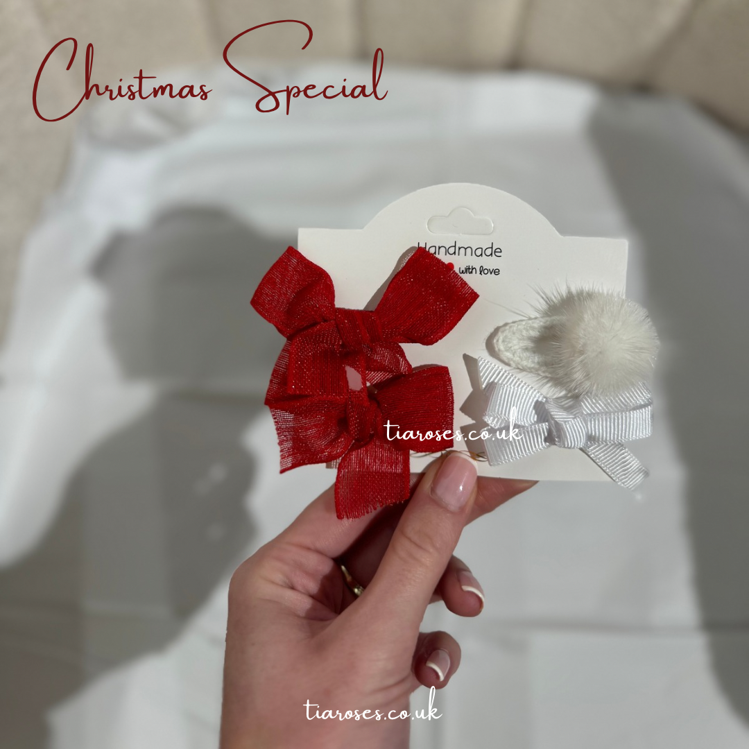 In stock Christmas handmade hair clips