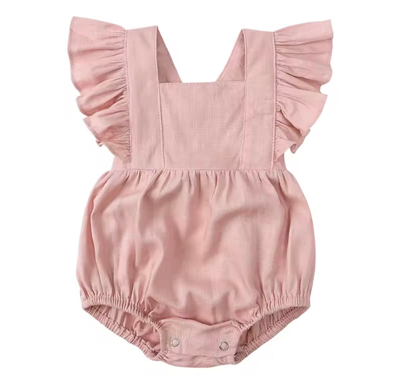 Ruffle white romper