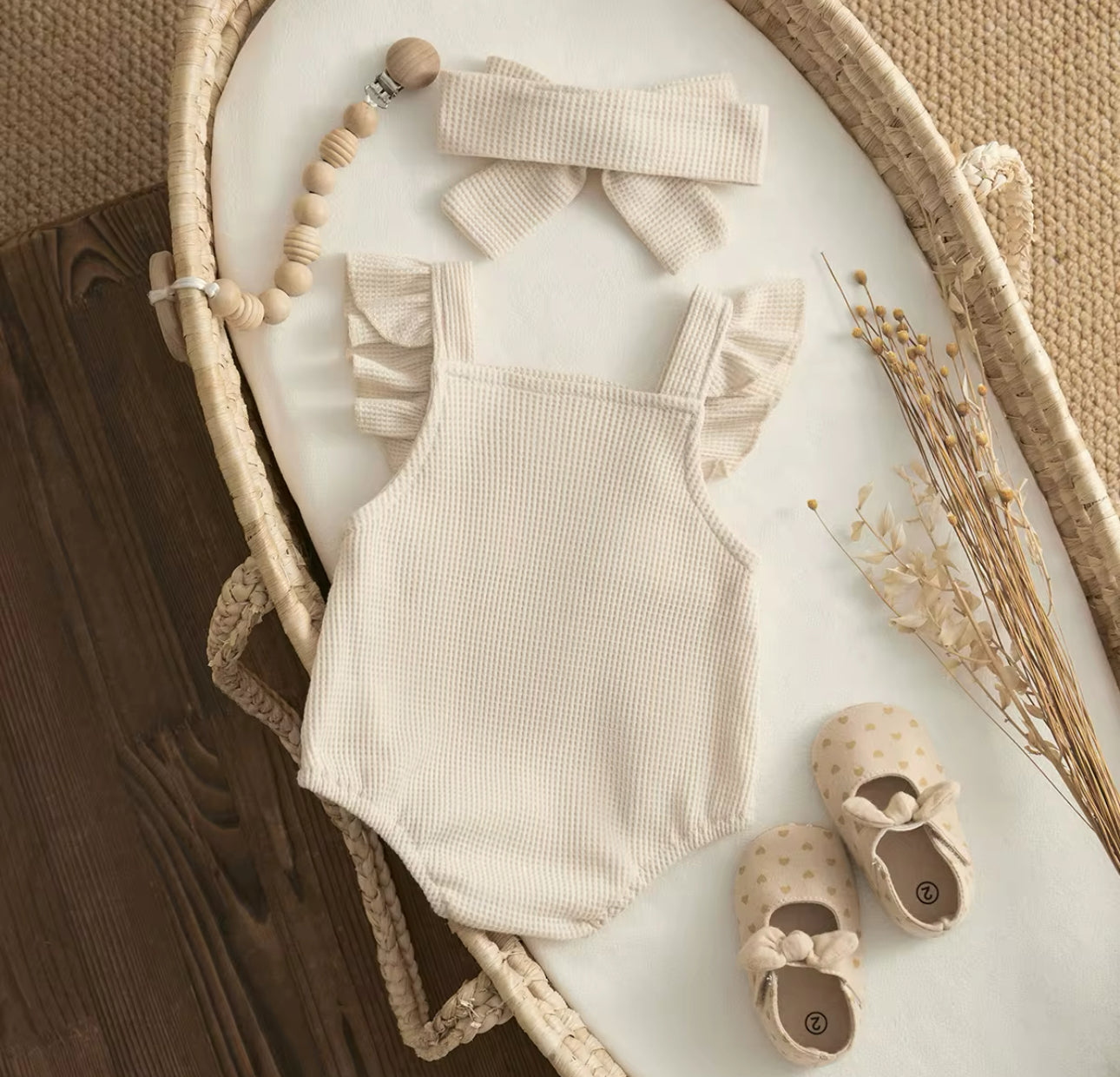 Pre order headband and flower romper set