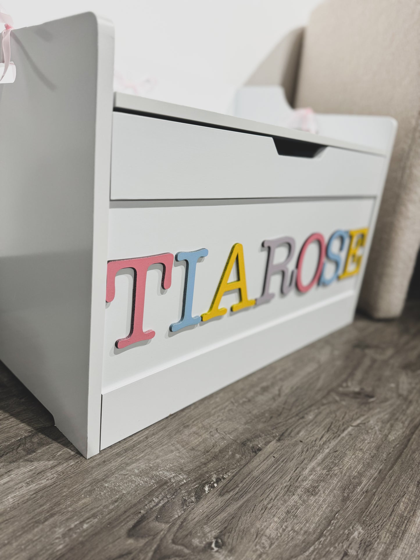 Personalised name toy/blanket box