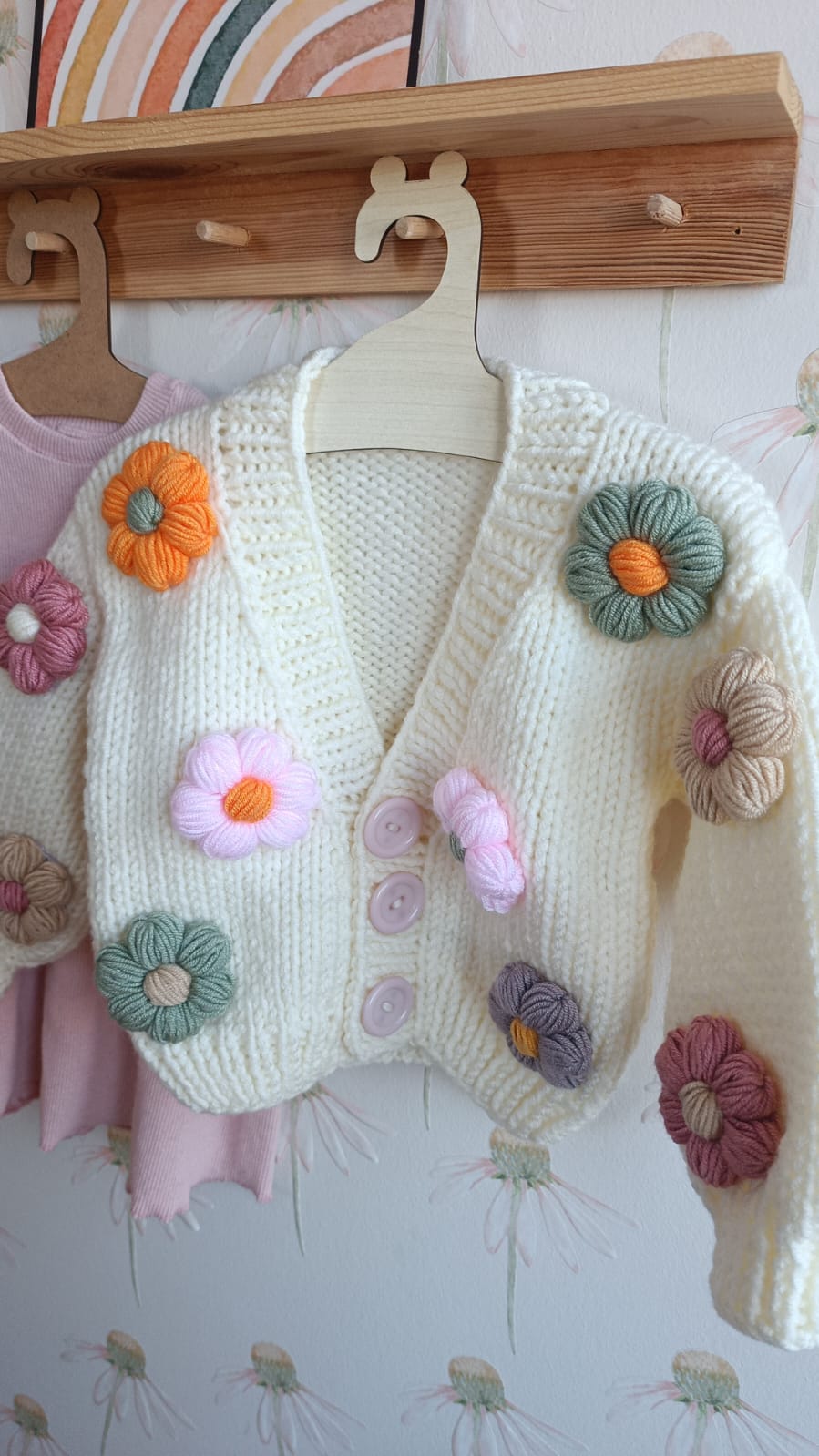 Pumpkin patch style handknit cardigan