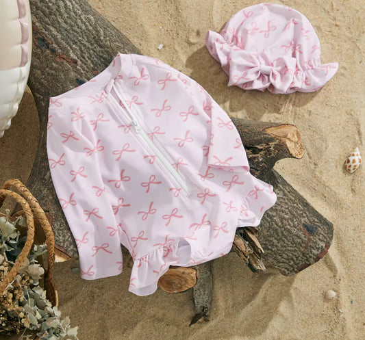 Pink bow swim set