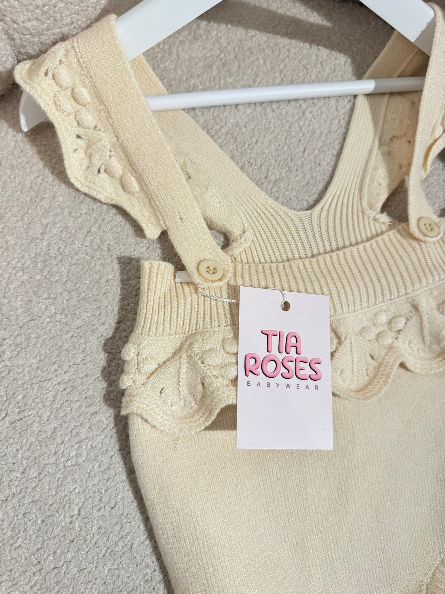 In stock Cream knit romper
