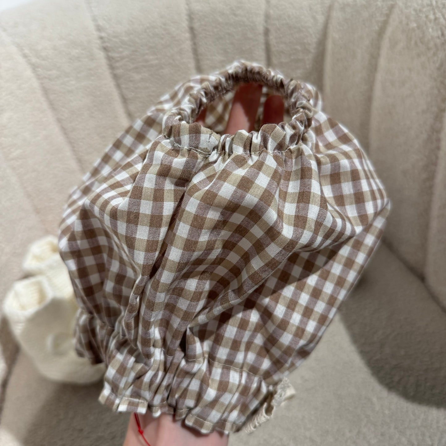 In stock handmade brown gingham bloomers