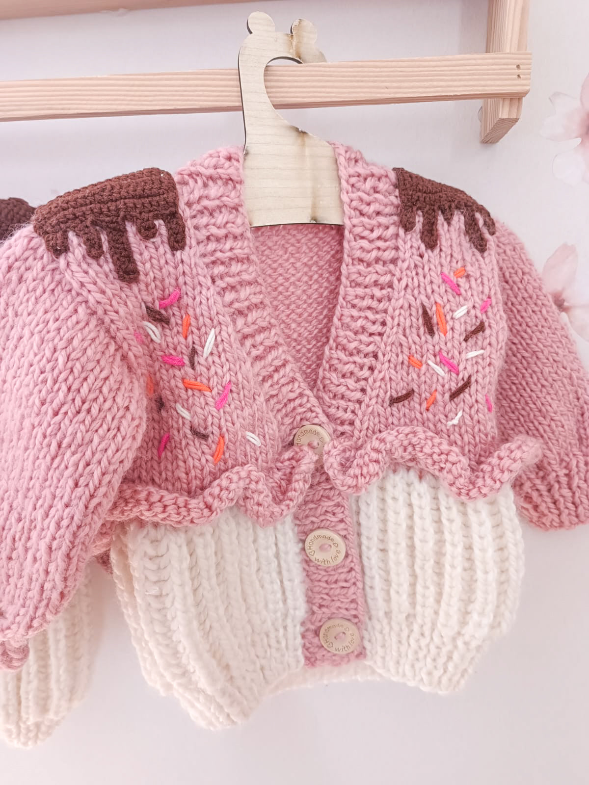 Cupcake handknitted cardigan (pre order)