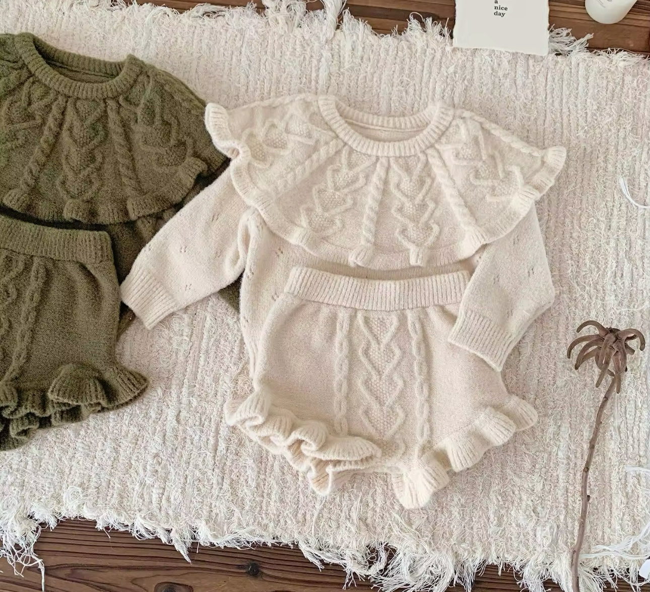 Pre order knit two piece sets