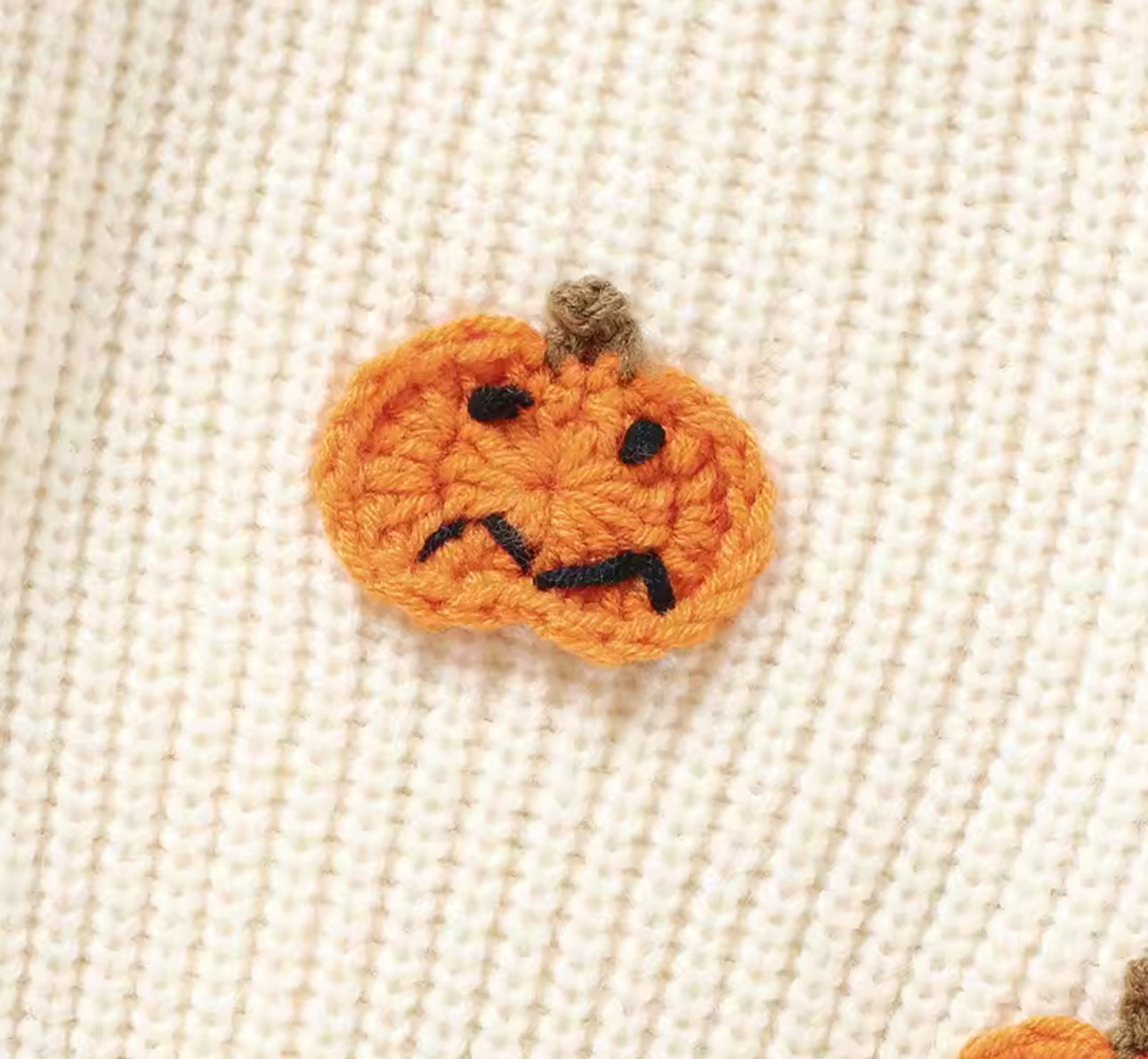 Hand embroidered mini pumpkin jumpers