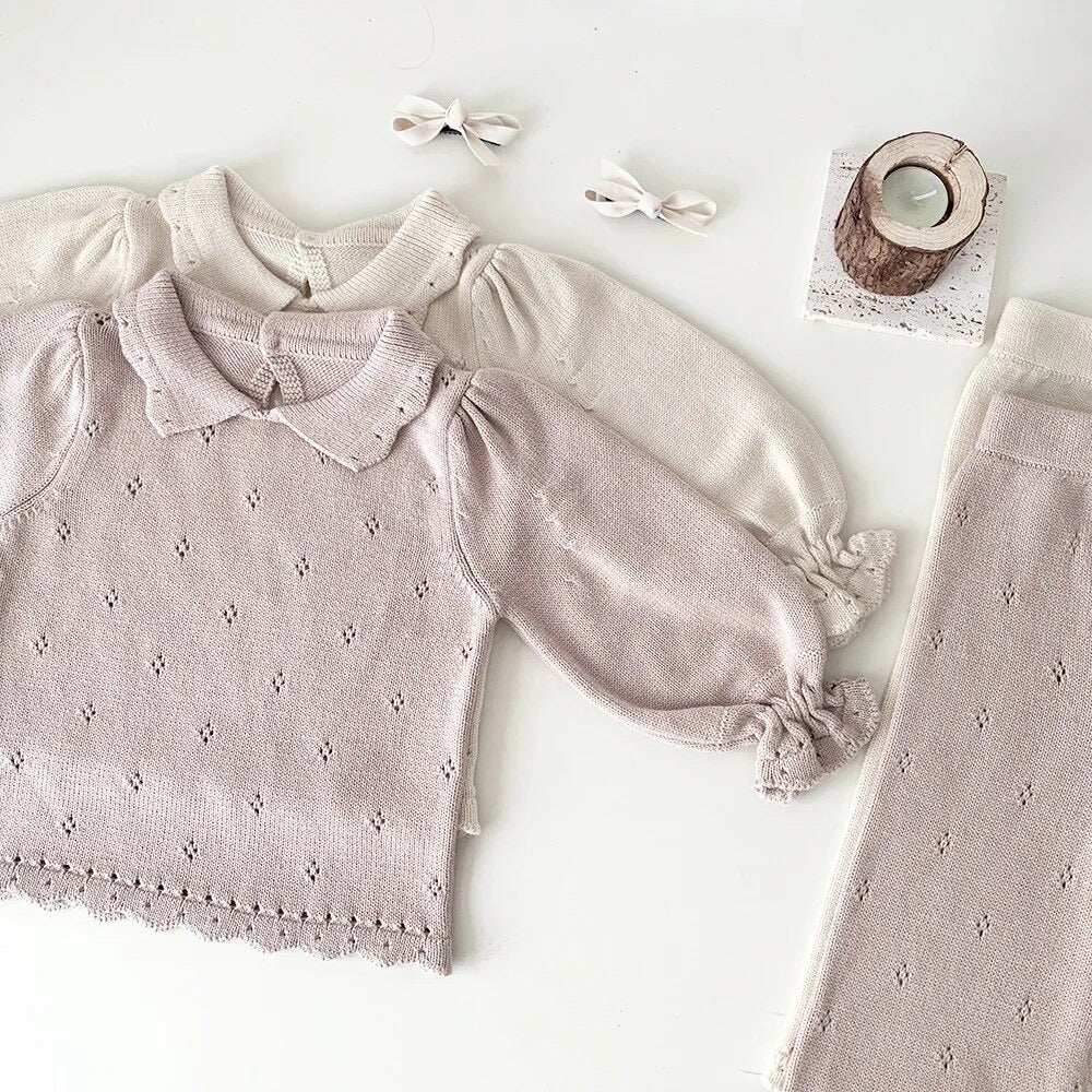 Two piece soft cotton knit set (pre order)