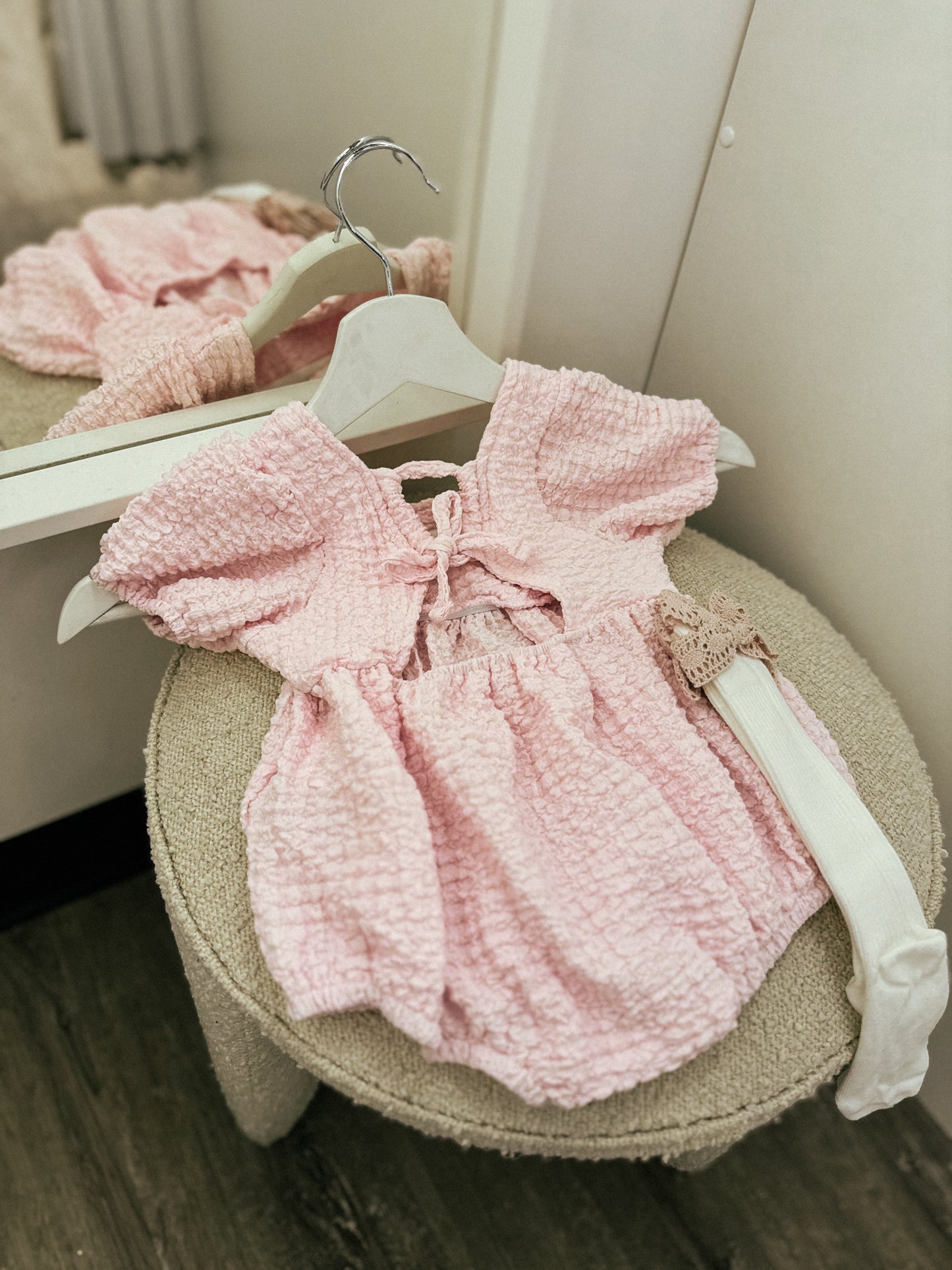 Pre order spring summer candy pink bubble romper
