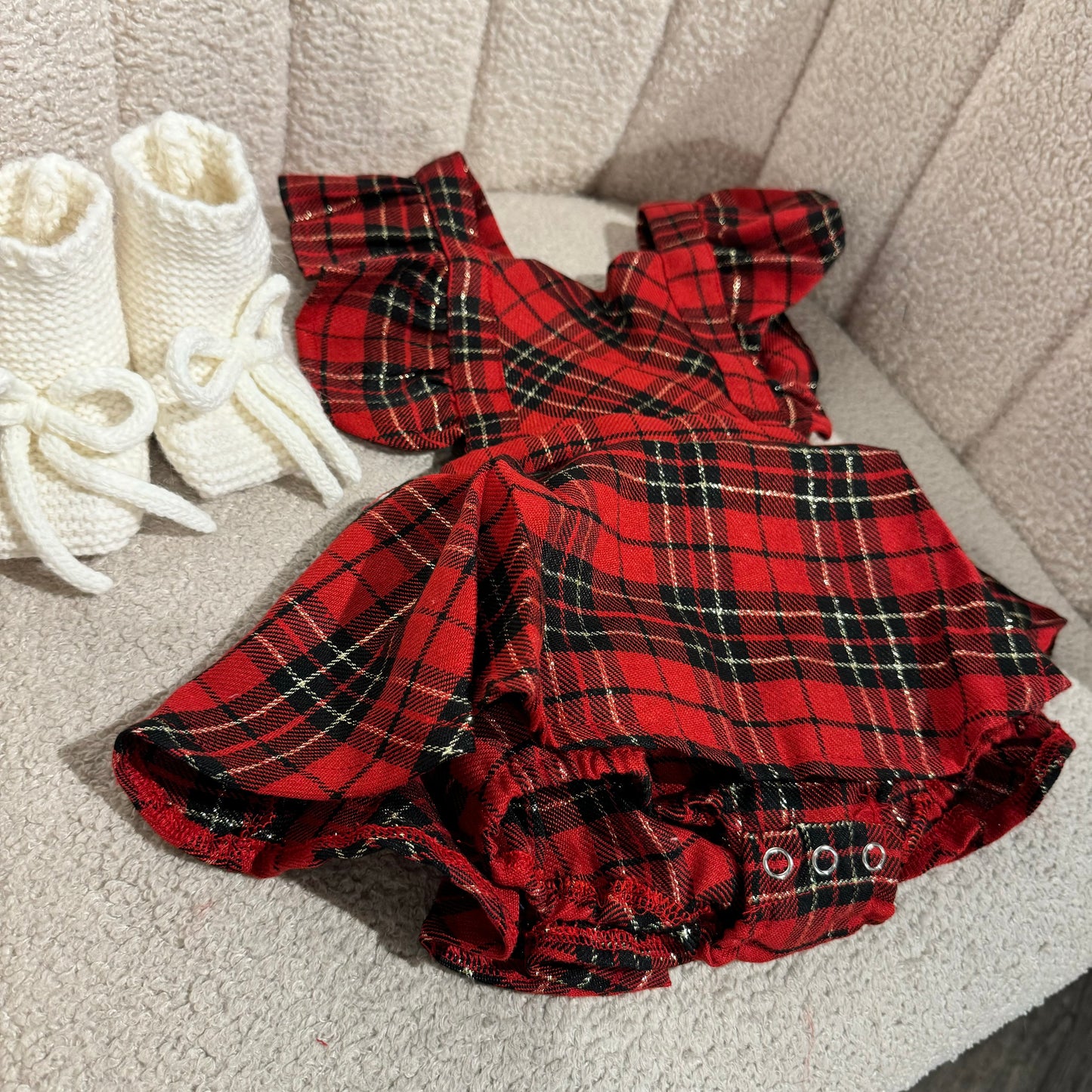 Pre order tartan Christmas romper