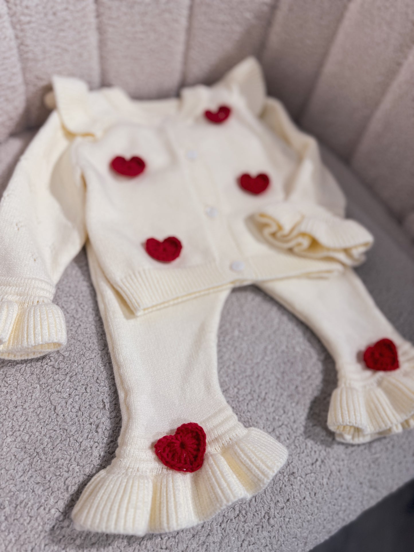1 week order time hand-crotchet heart valentines set