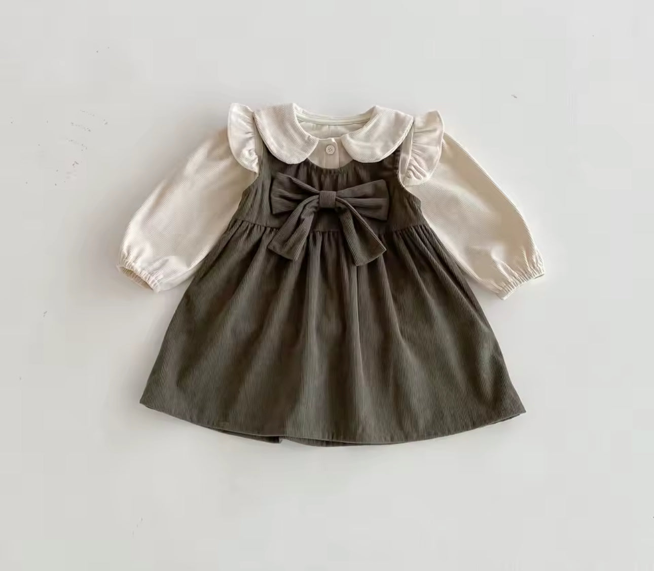 Corduroy two piece dress and top