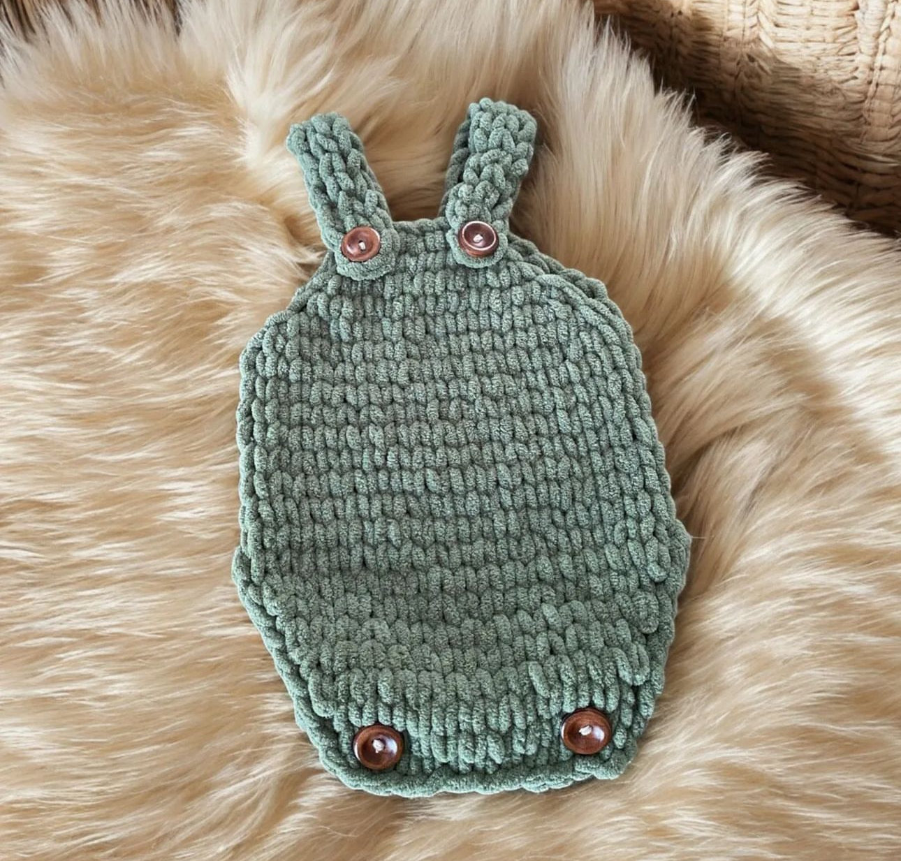 Soft handknit rompers pre order