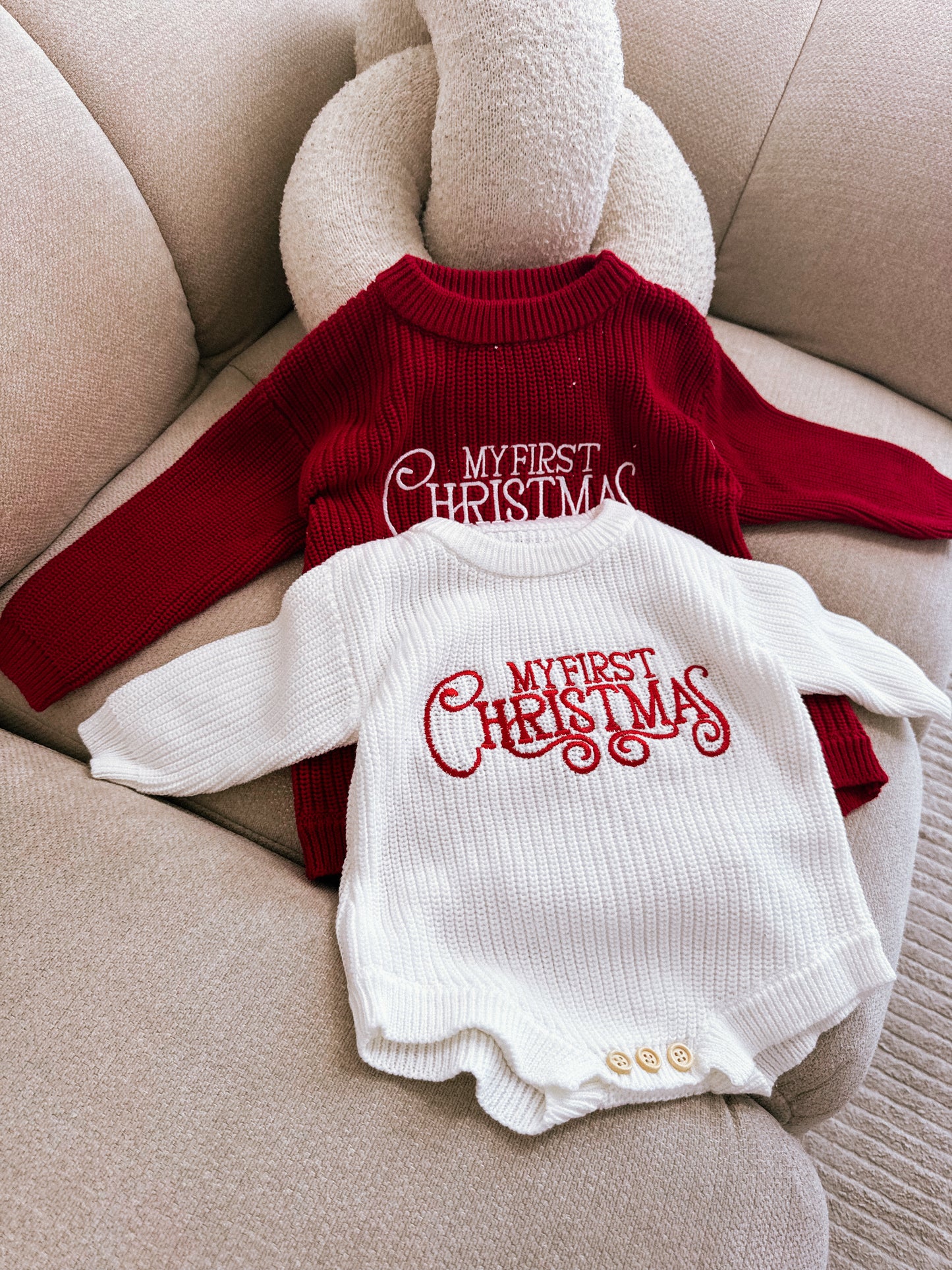 Pre order my first Christmas chunky romper