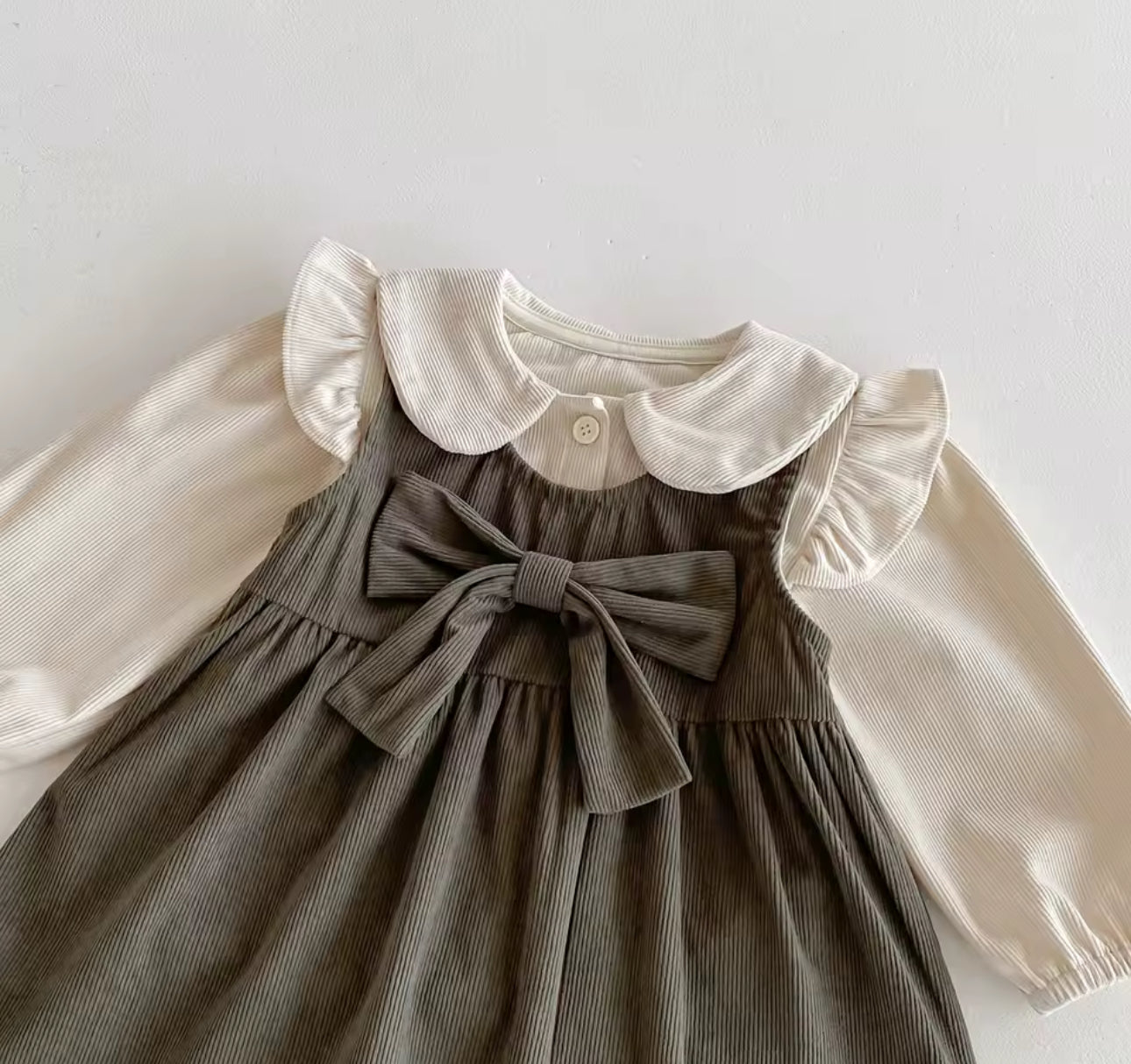 Corduroy two piece dress and top