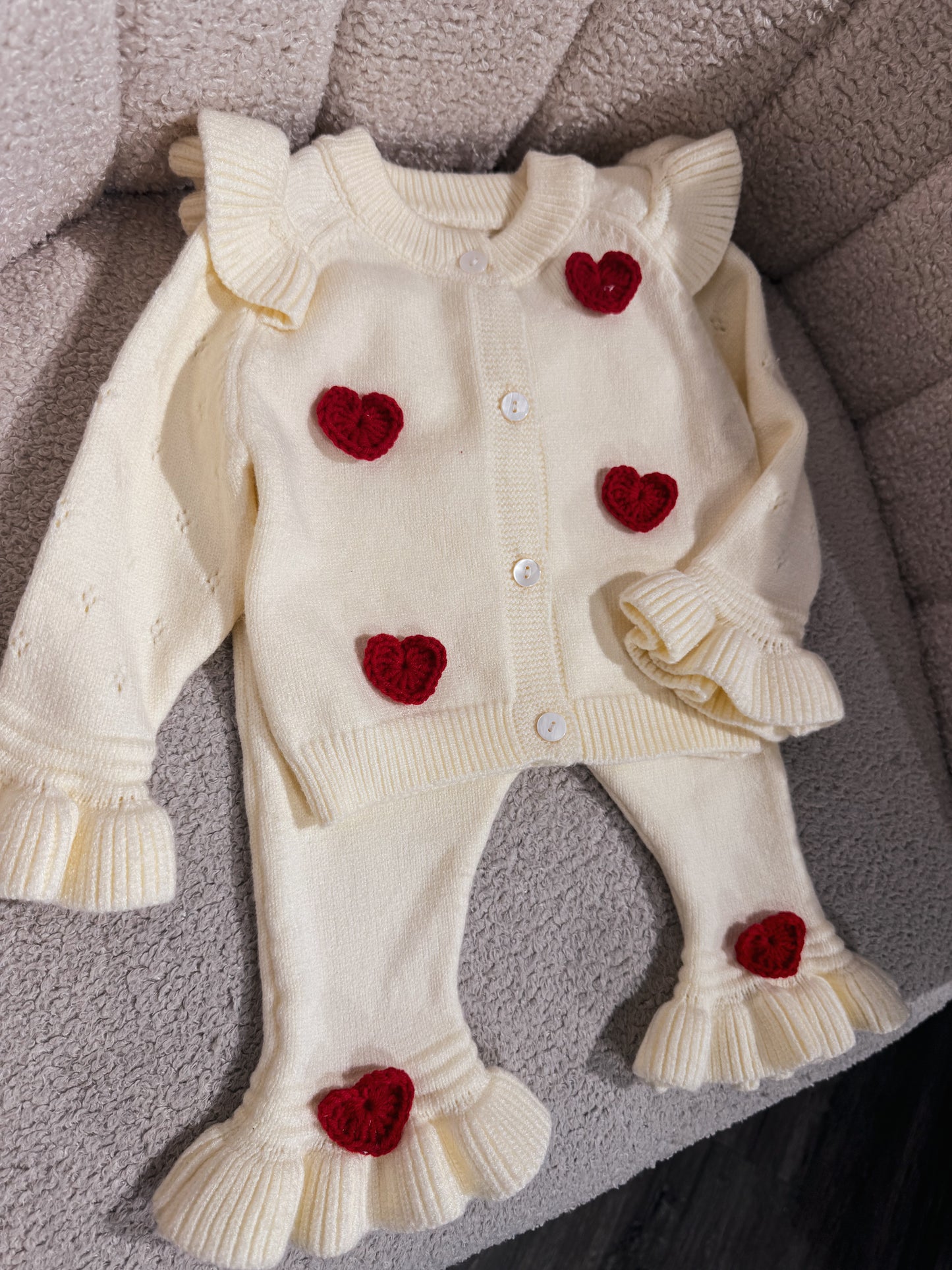 1 week order time hand-crotchet heart valentines set