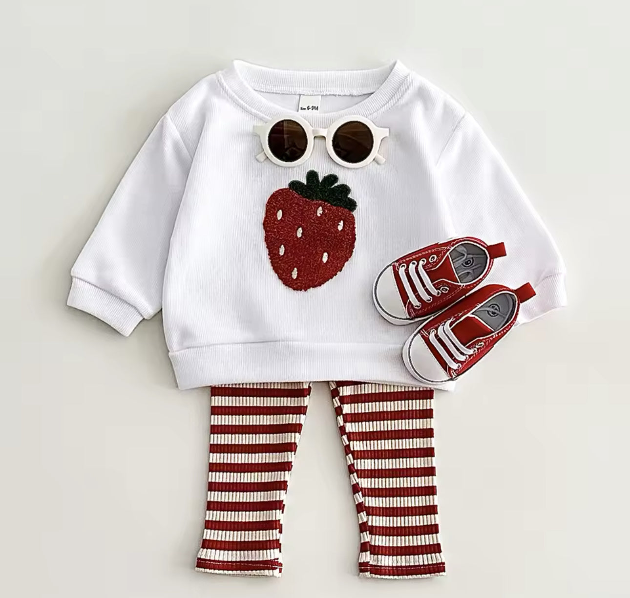 Two piece fruit jumper and legging set