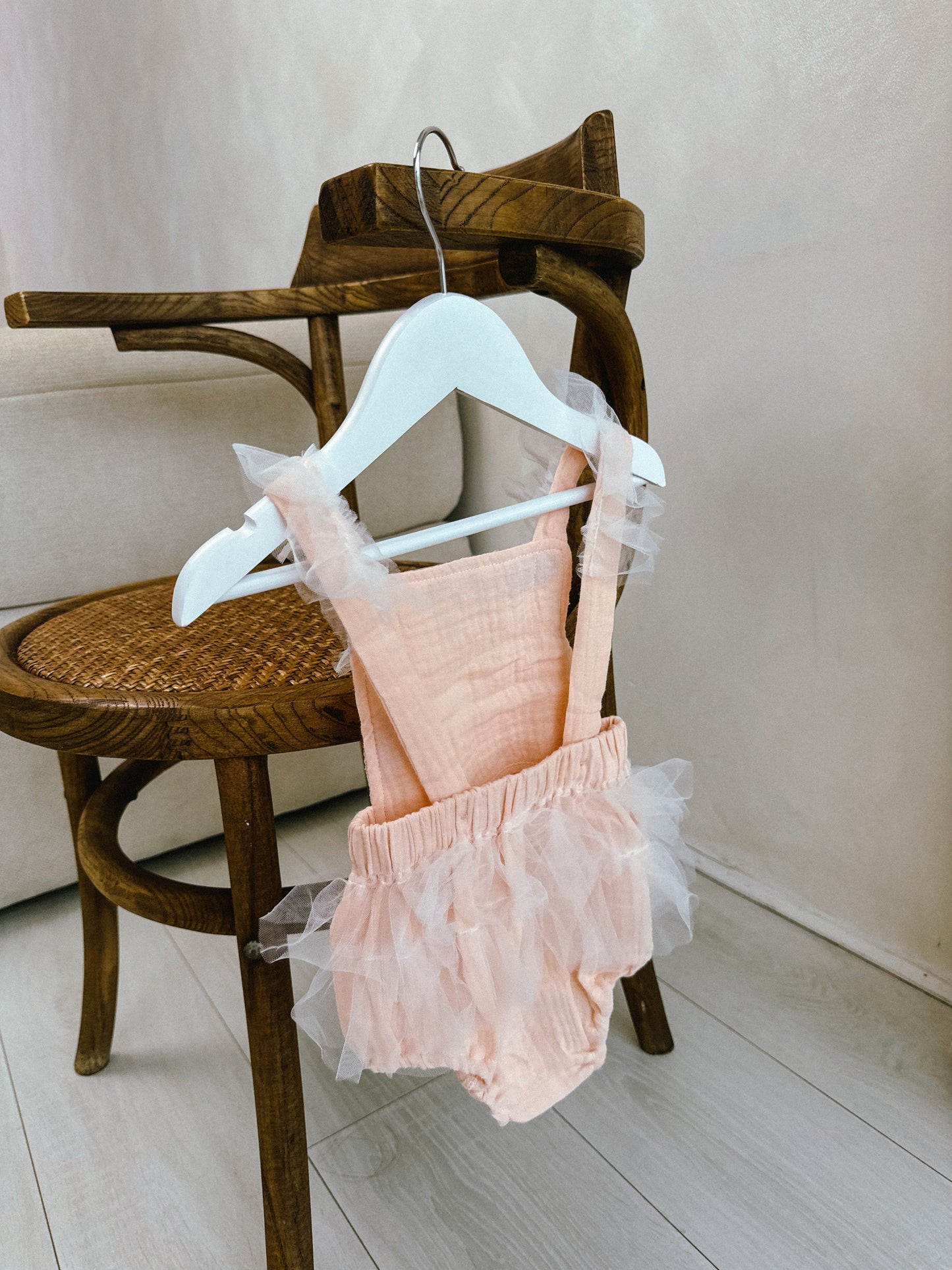 In stock summer pink tutu detail romper