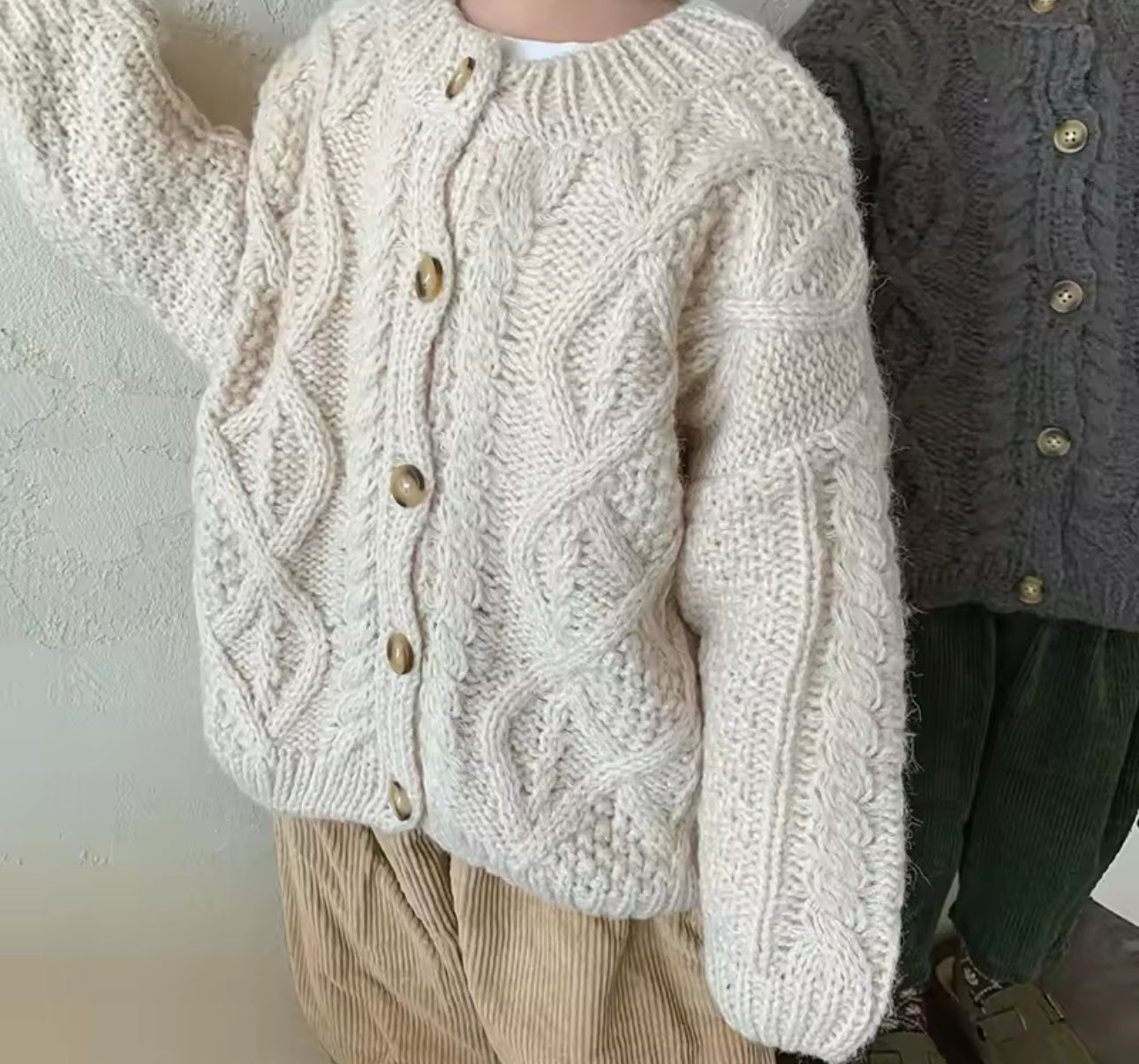 Boys cable knit cardigan