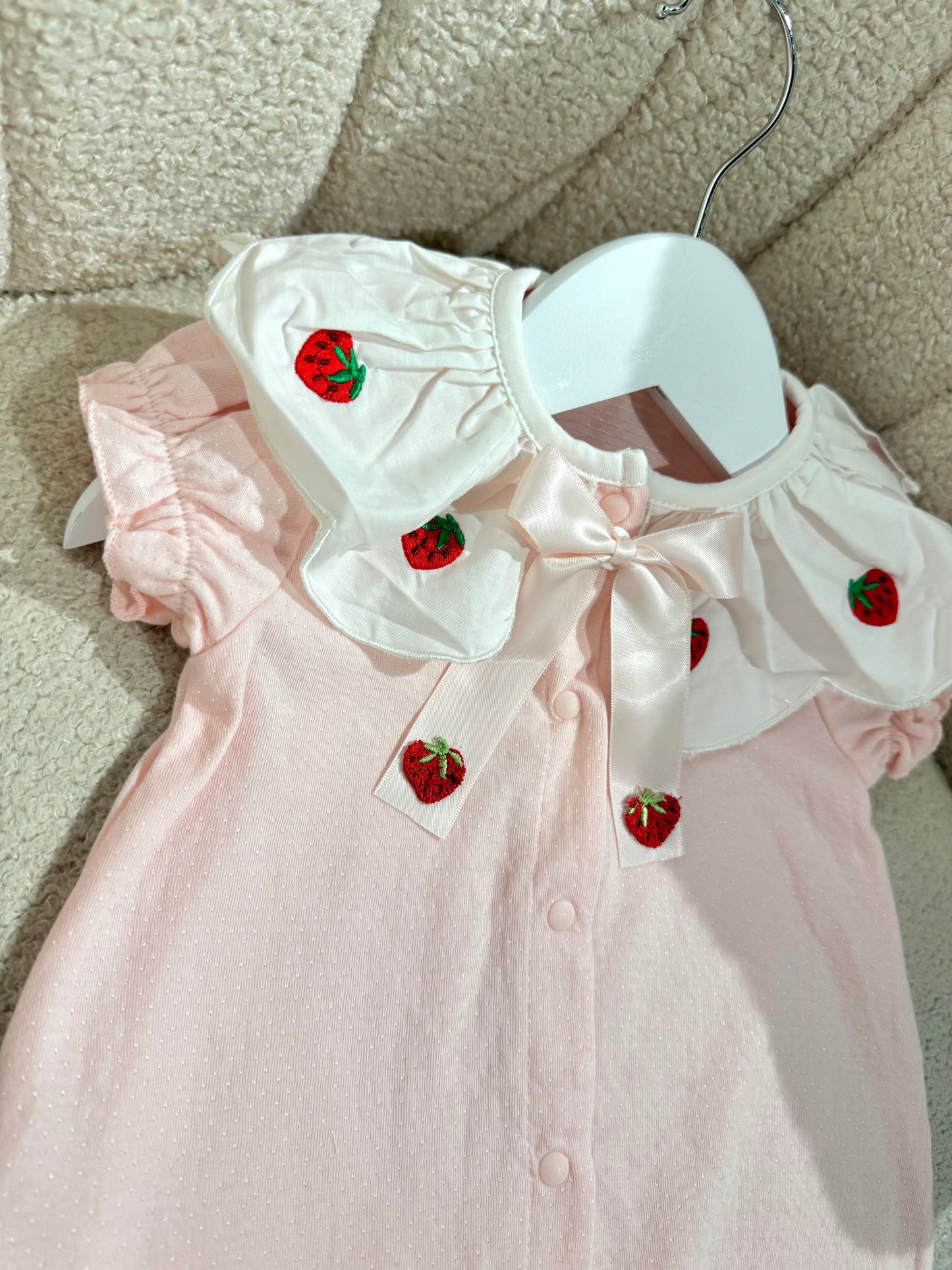 Pre order summer strawberry romper