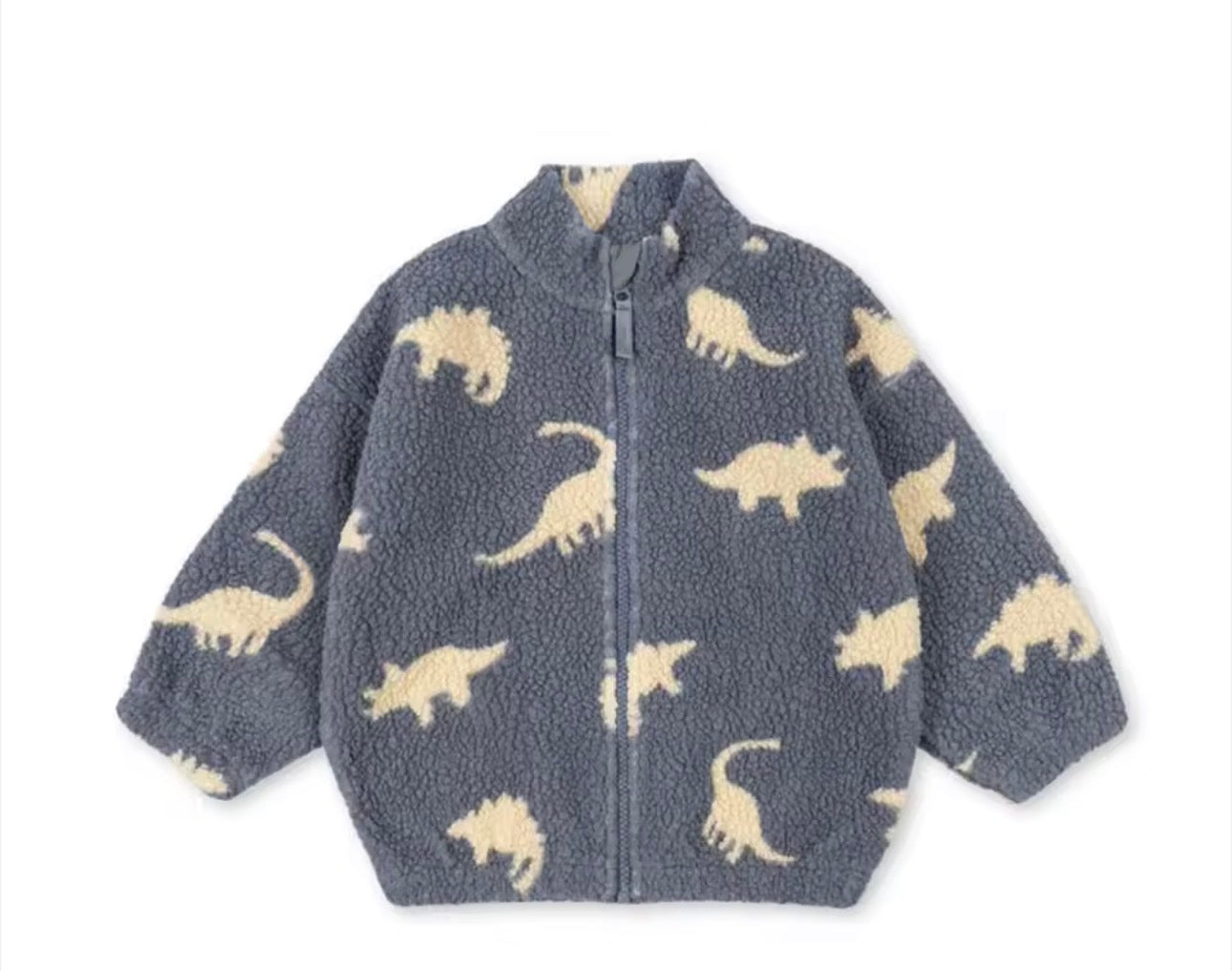 Dinosaur thick fleece sleeveless gilet