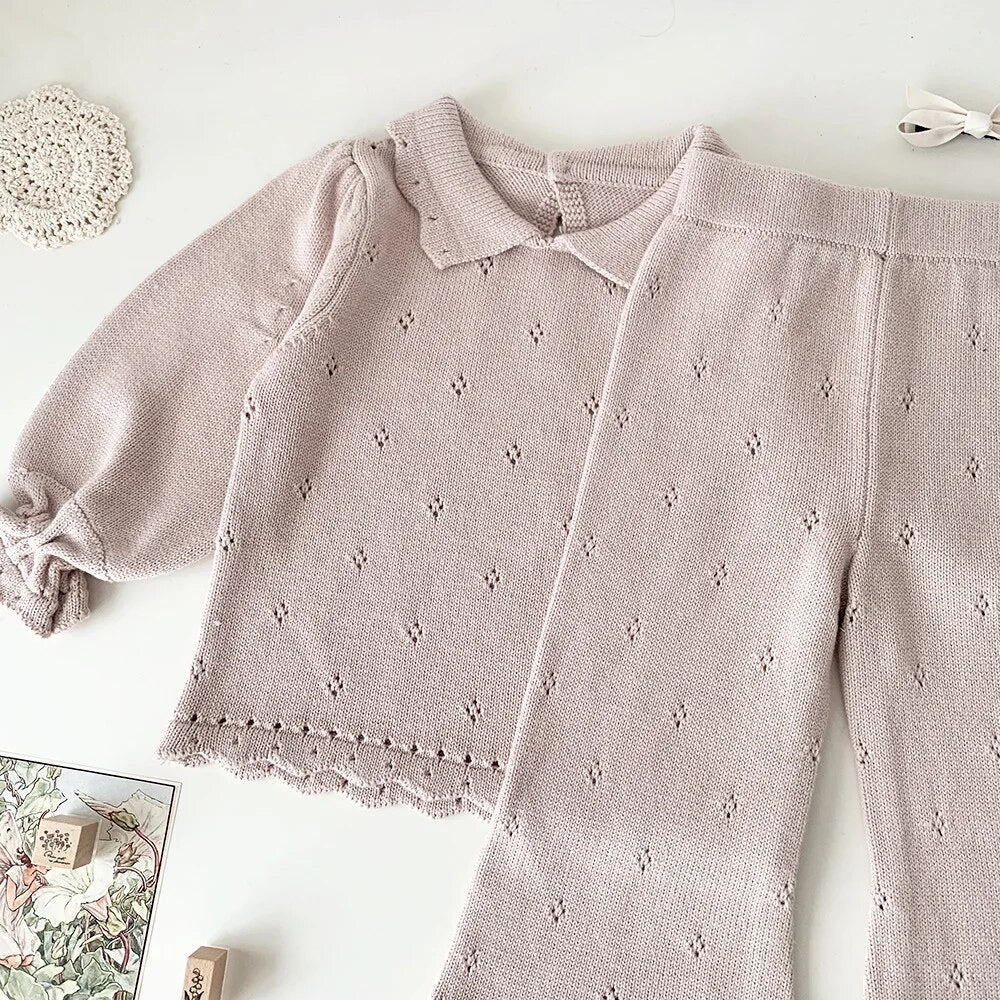 Two piece soft cotton knit set (pre order)