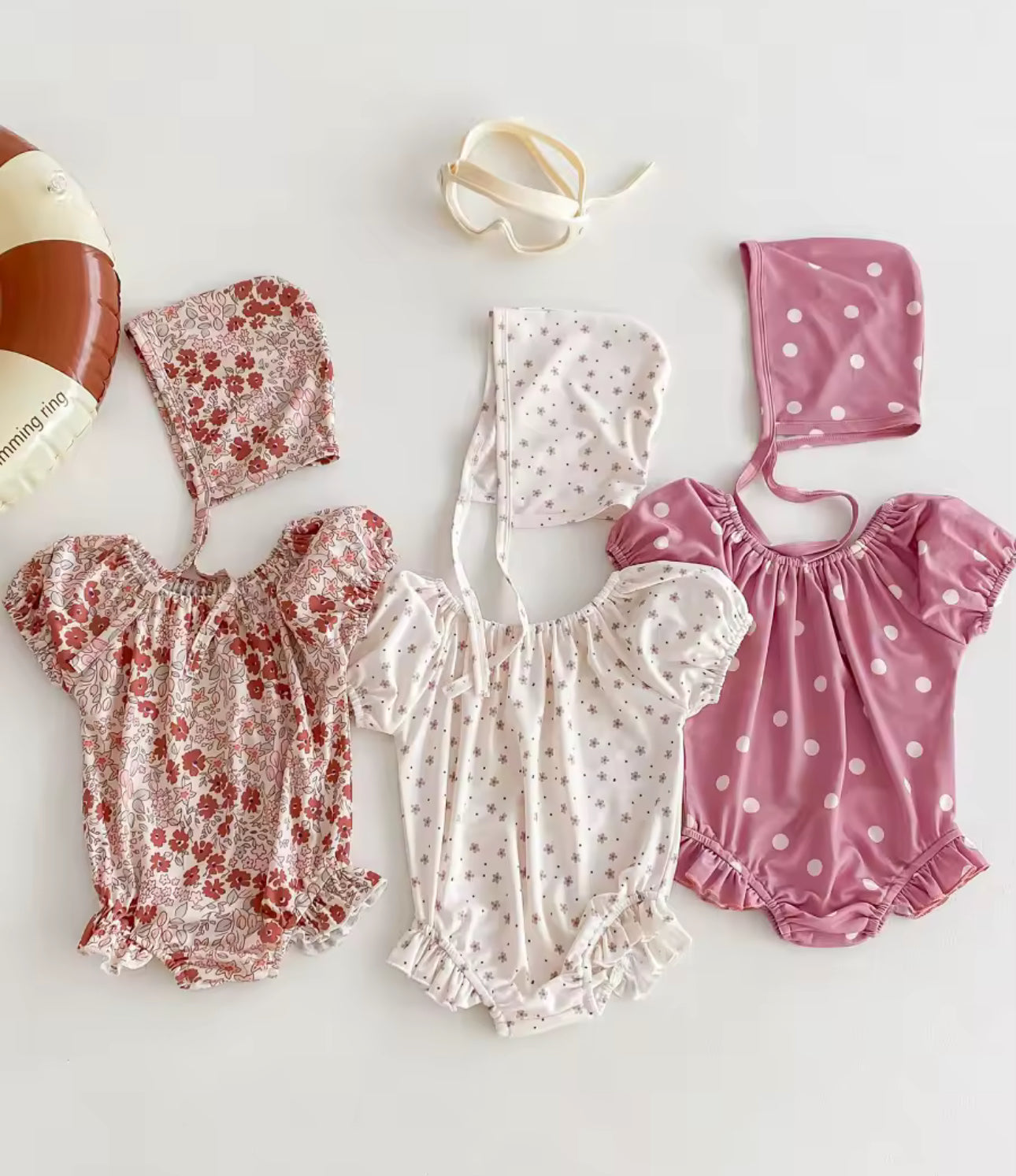 Two piece pattern swim set