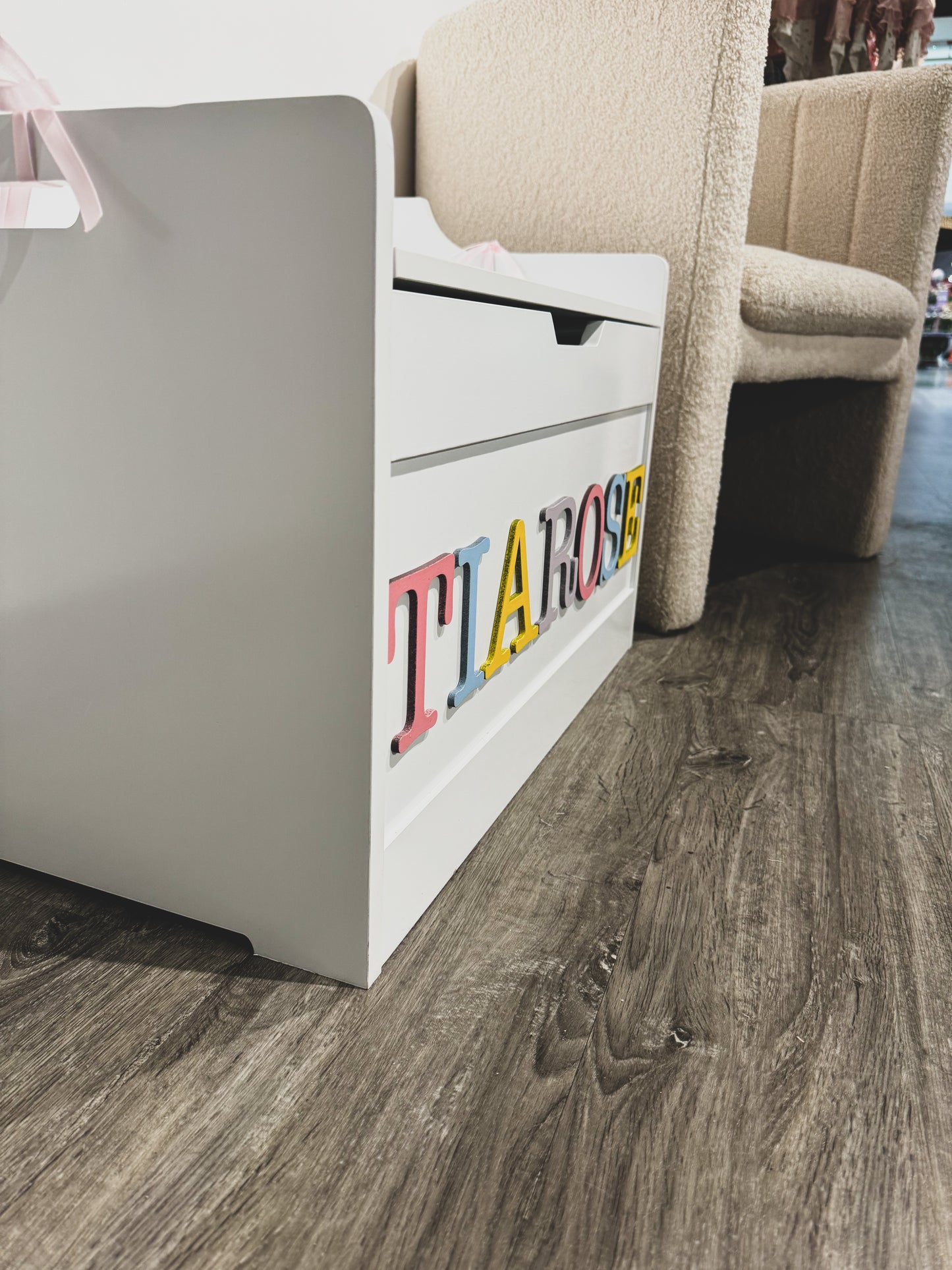 Personalised name toy/blanket box