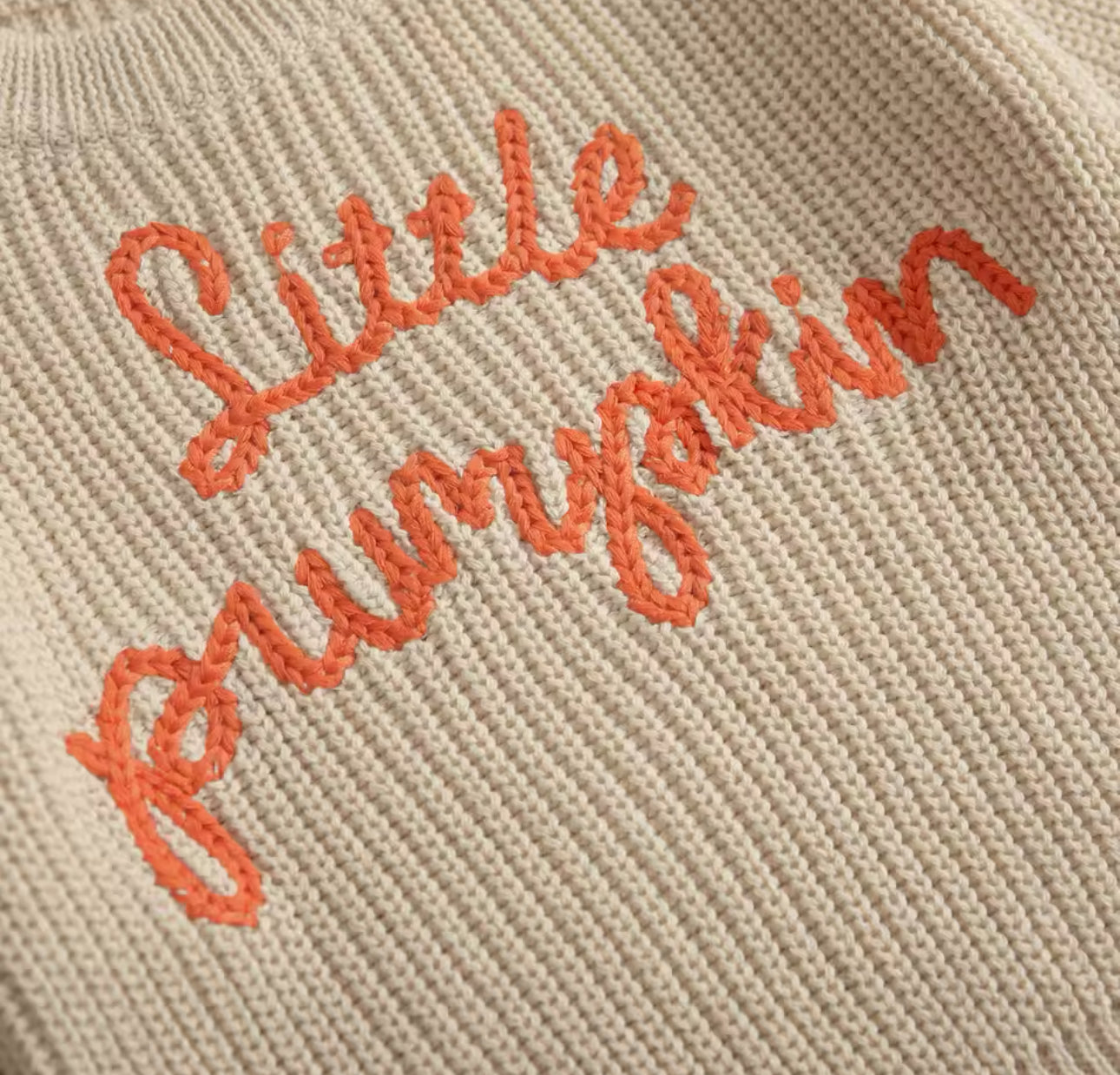 ‘Little pumpkin’ knit jumper