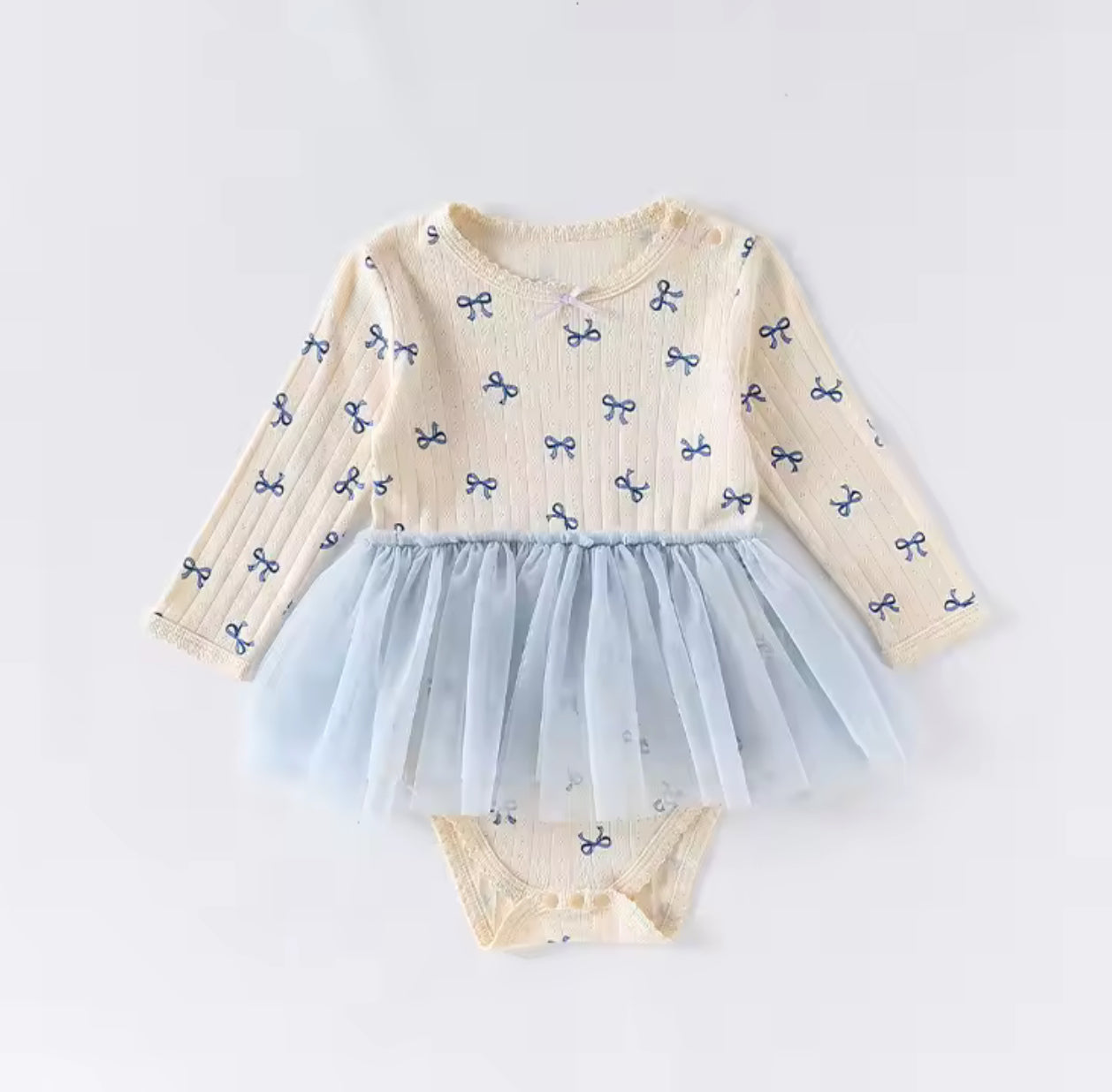 Pointelle long sleeve tutu vests