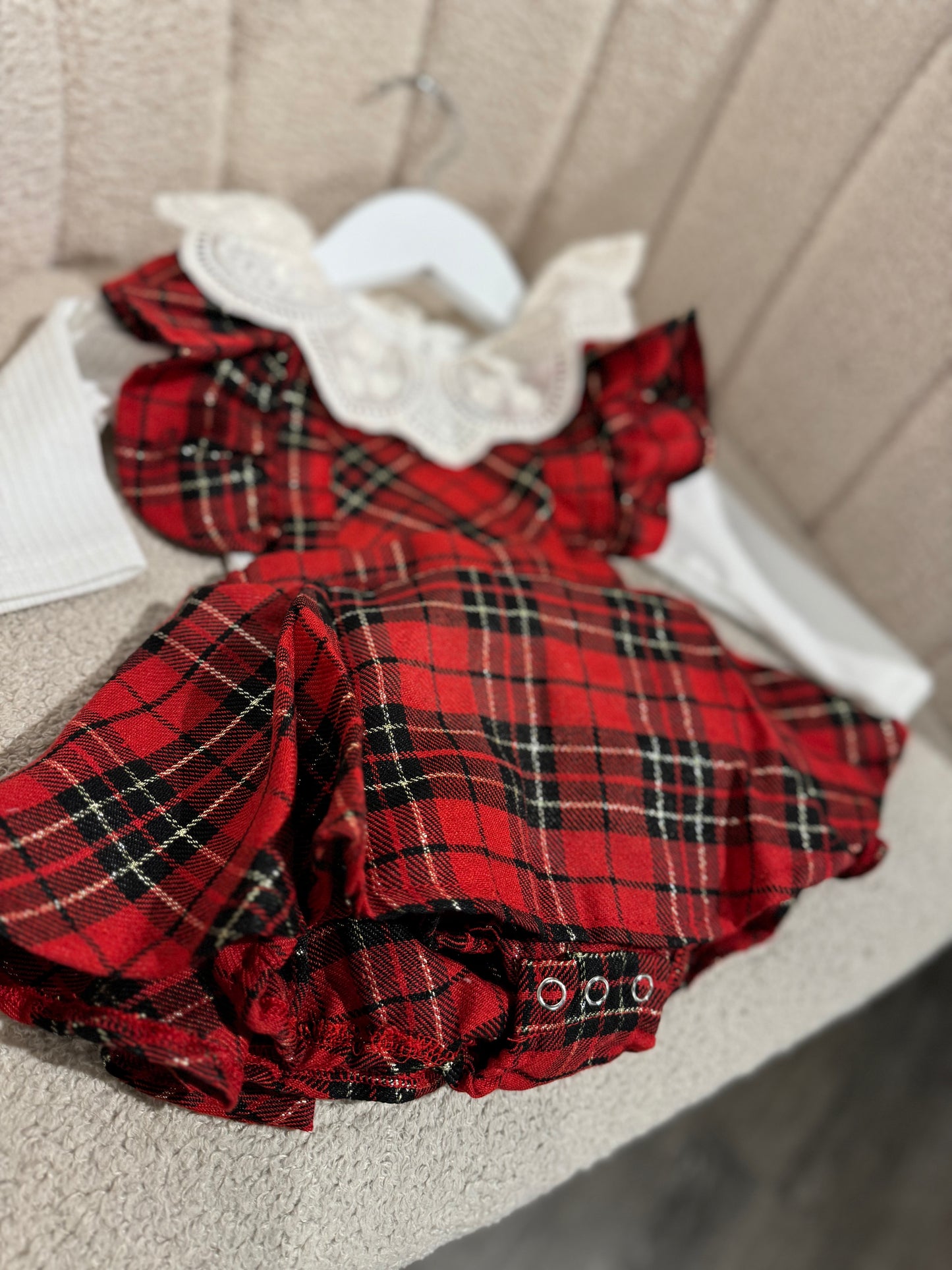Pre order tartan Christmas romper