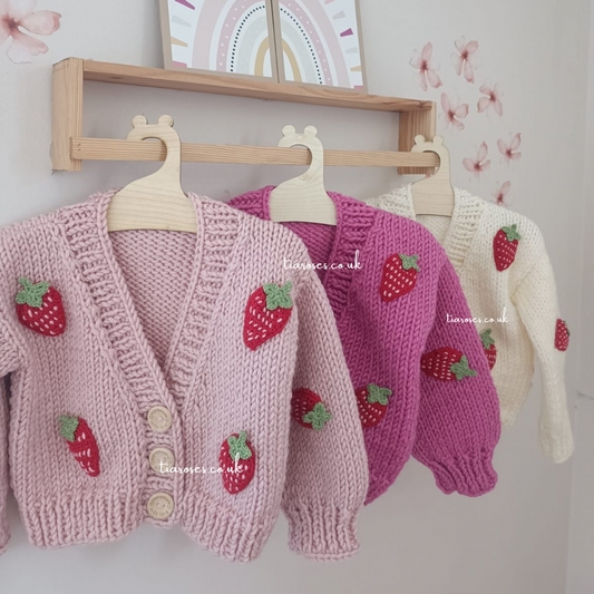 Pre order New collection strawberry handknitted pre order cardigans