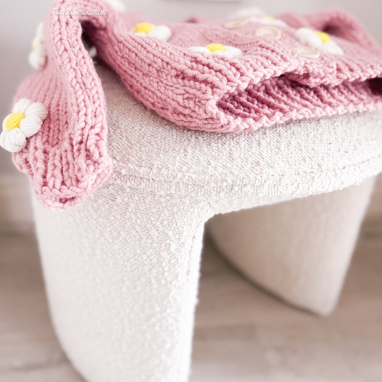 New summer hand knitted daisies cardigan in stock